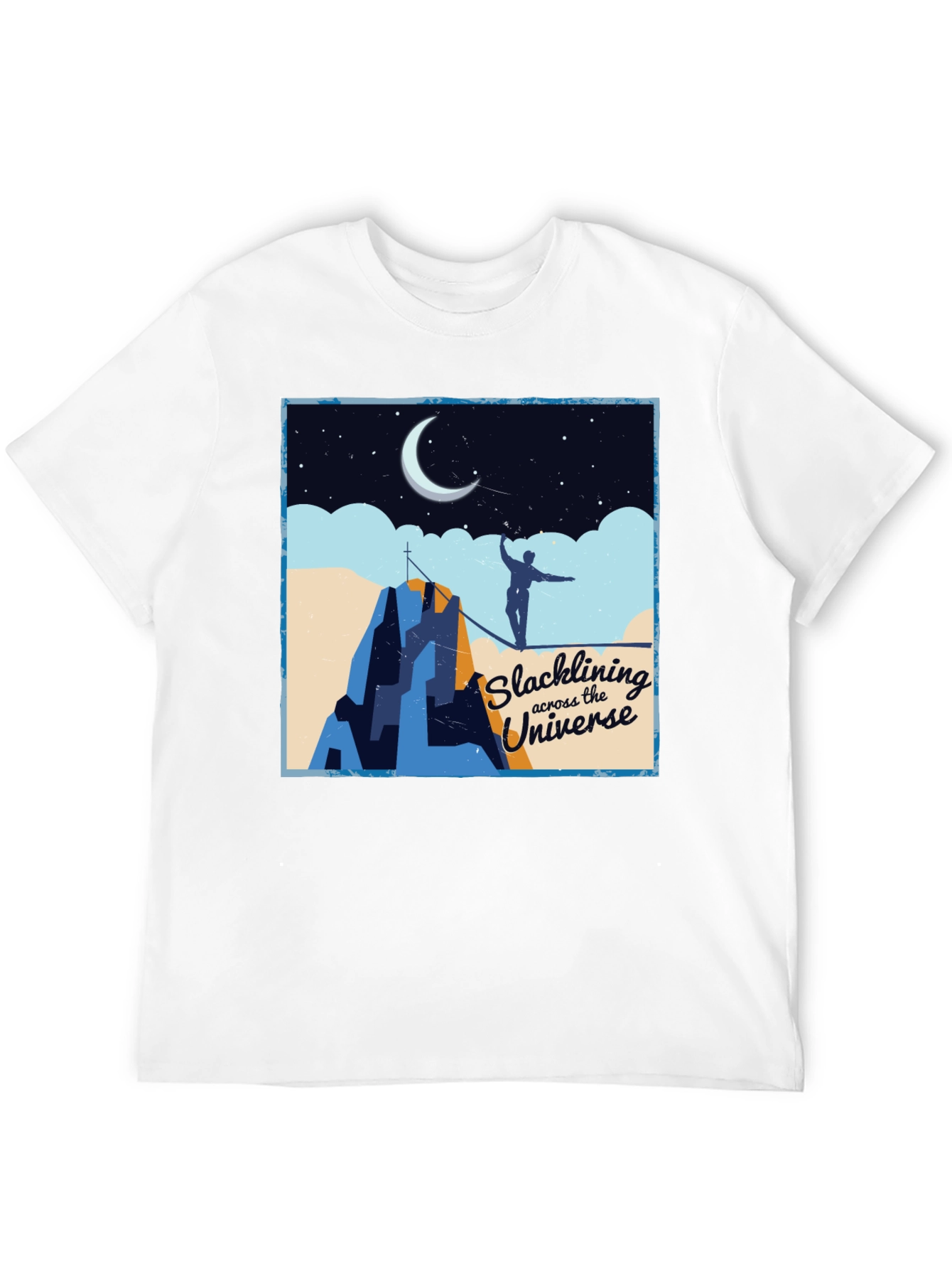 Slacklining Across the Universe Graphic T-Shirt