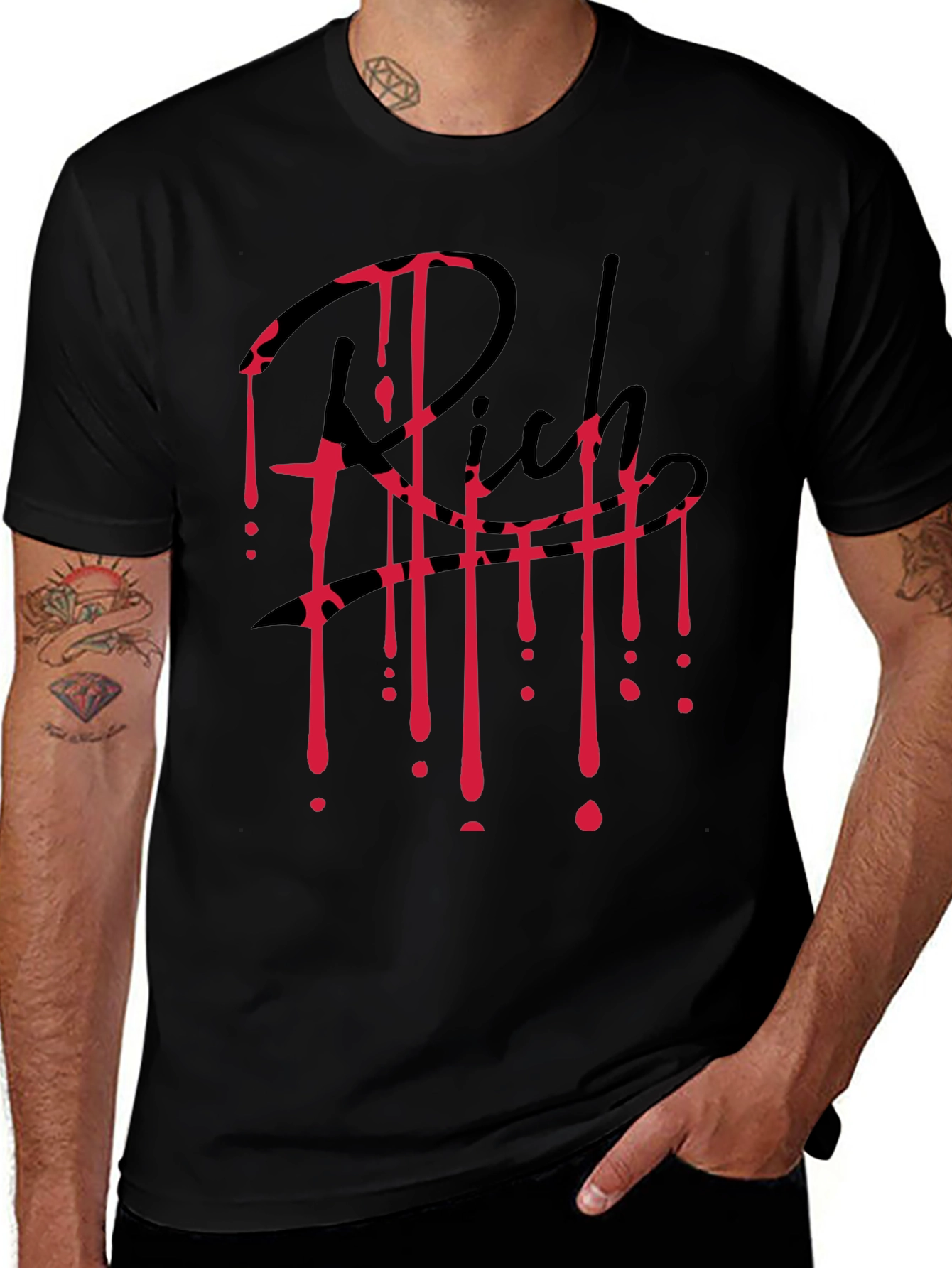 Rich Blood Drip Black T-Shirt