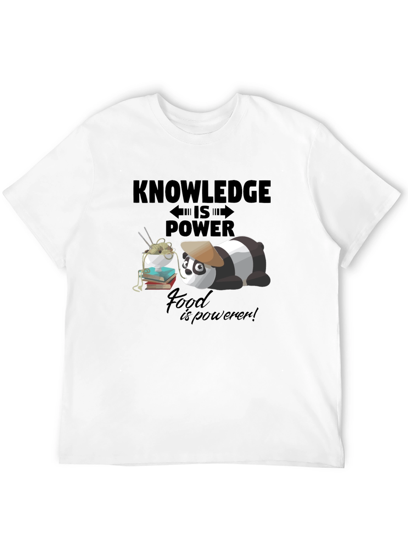 Knowledge is Power Panda T-Shirt