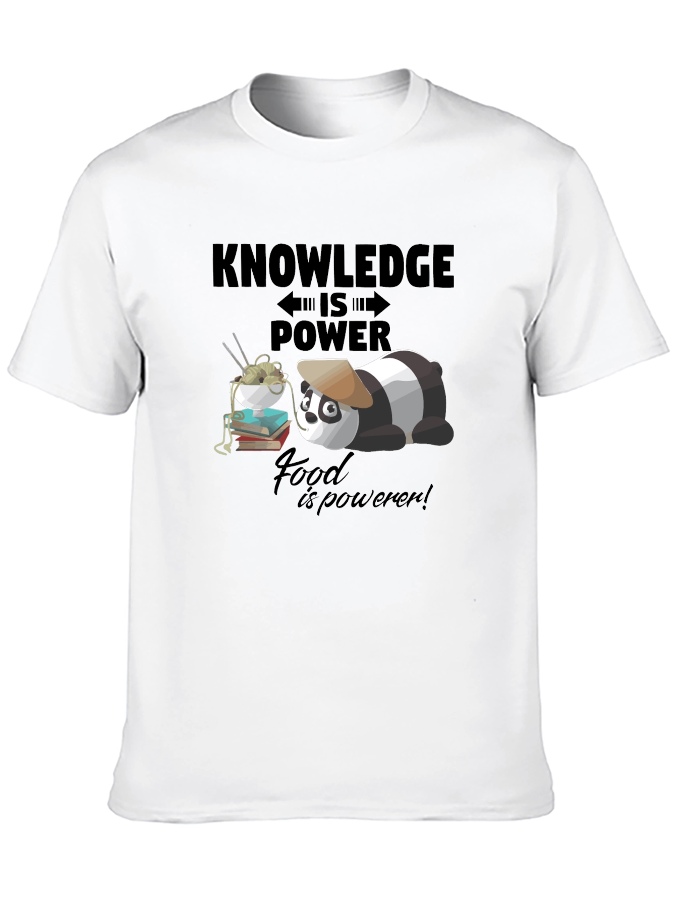 Knowledge is Power Panda T-Shirt