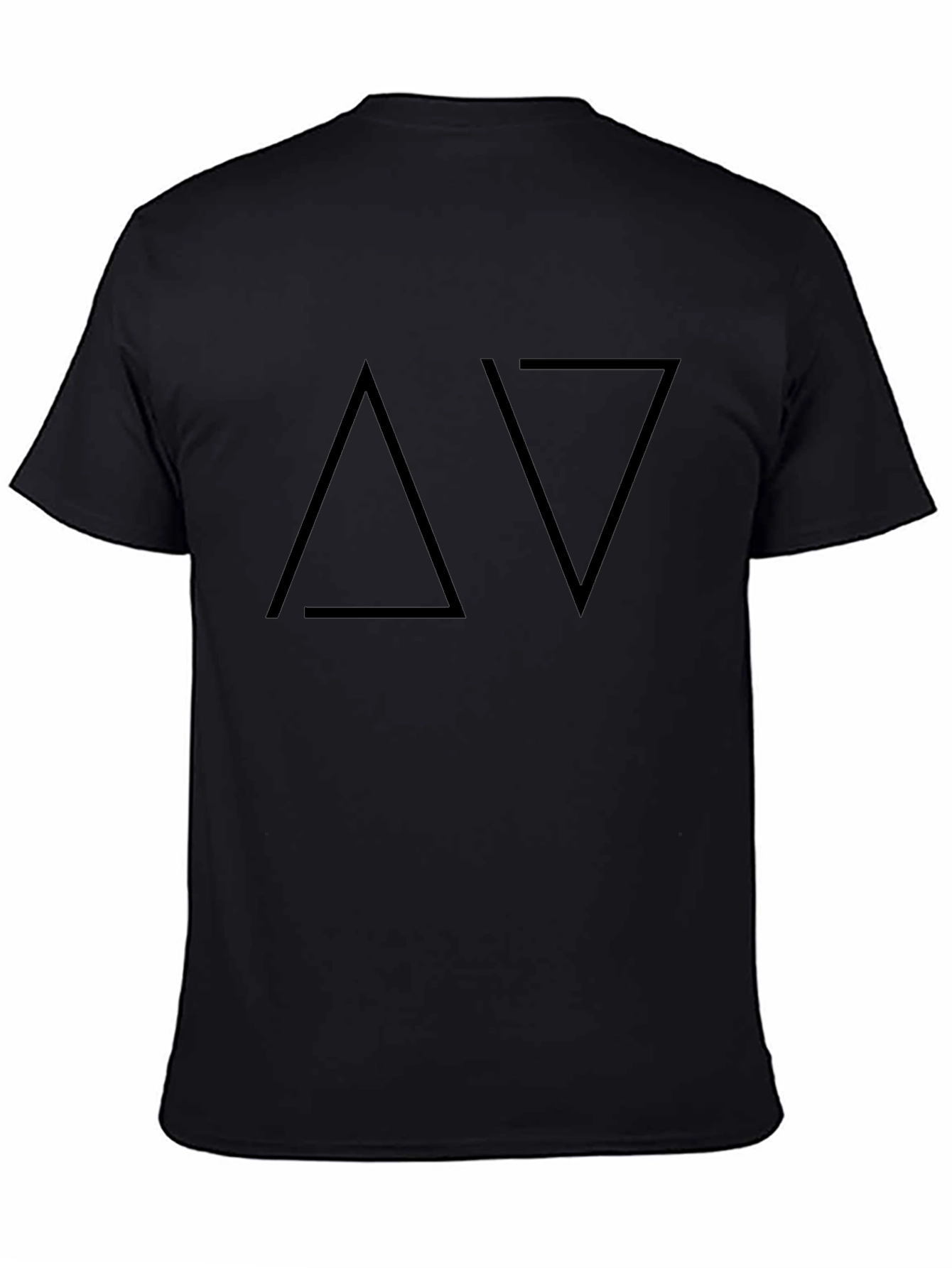 Minimalist Black T-Shirt with Triangle Design
