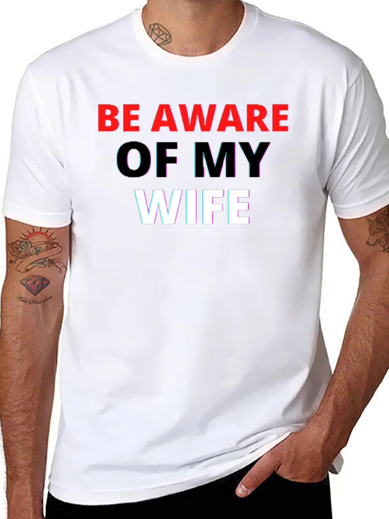 Be Aware Of My Wife Graphic Tee
