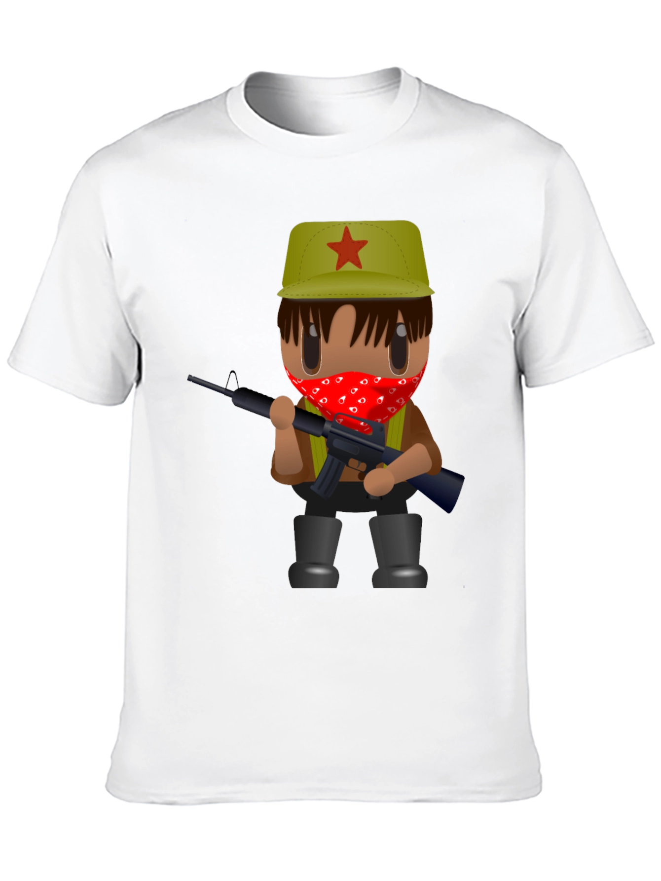 Cartoon Guerrilla T-Shirt - Black Graphic Tee