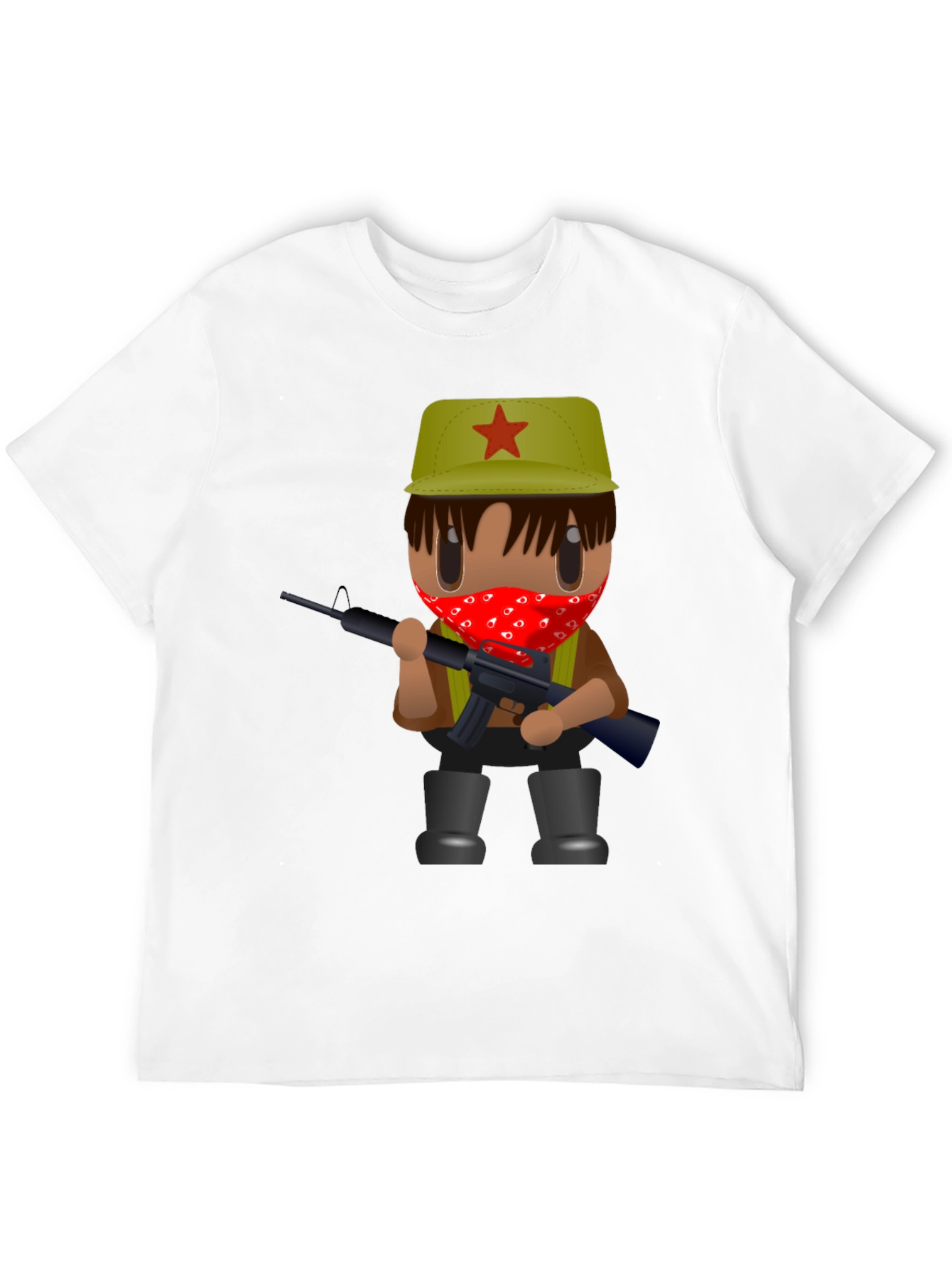 Cartoon Guerrilla T-Shirt - Black Graphic Tee