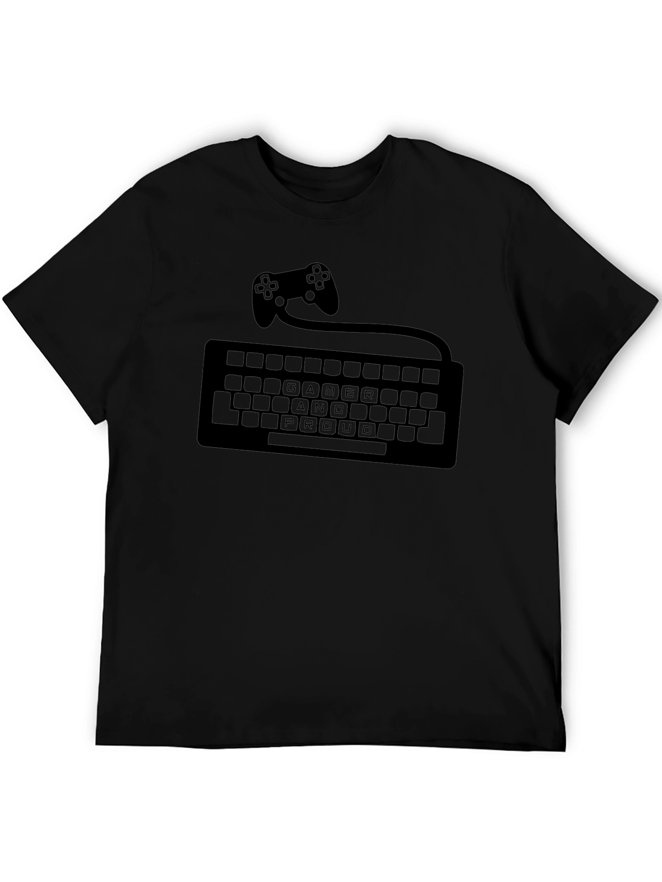 Gamer and Proud T-Shirt - Controller Keyboard Design