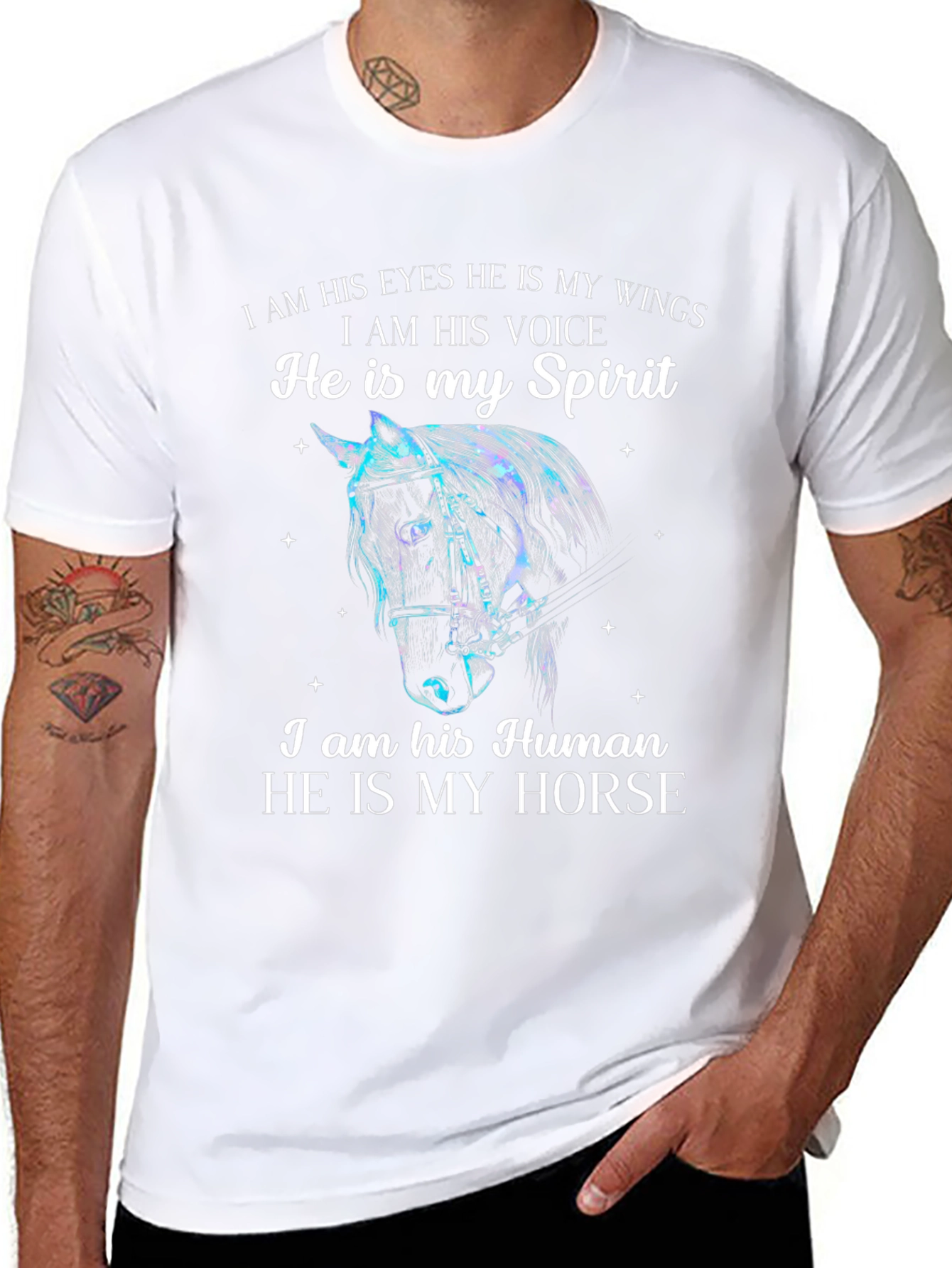 Horse Lover T-Shirt - He Is My Spirit