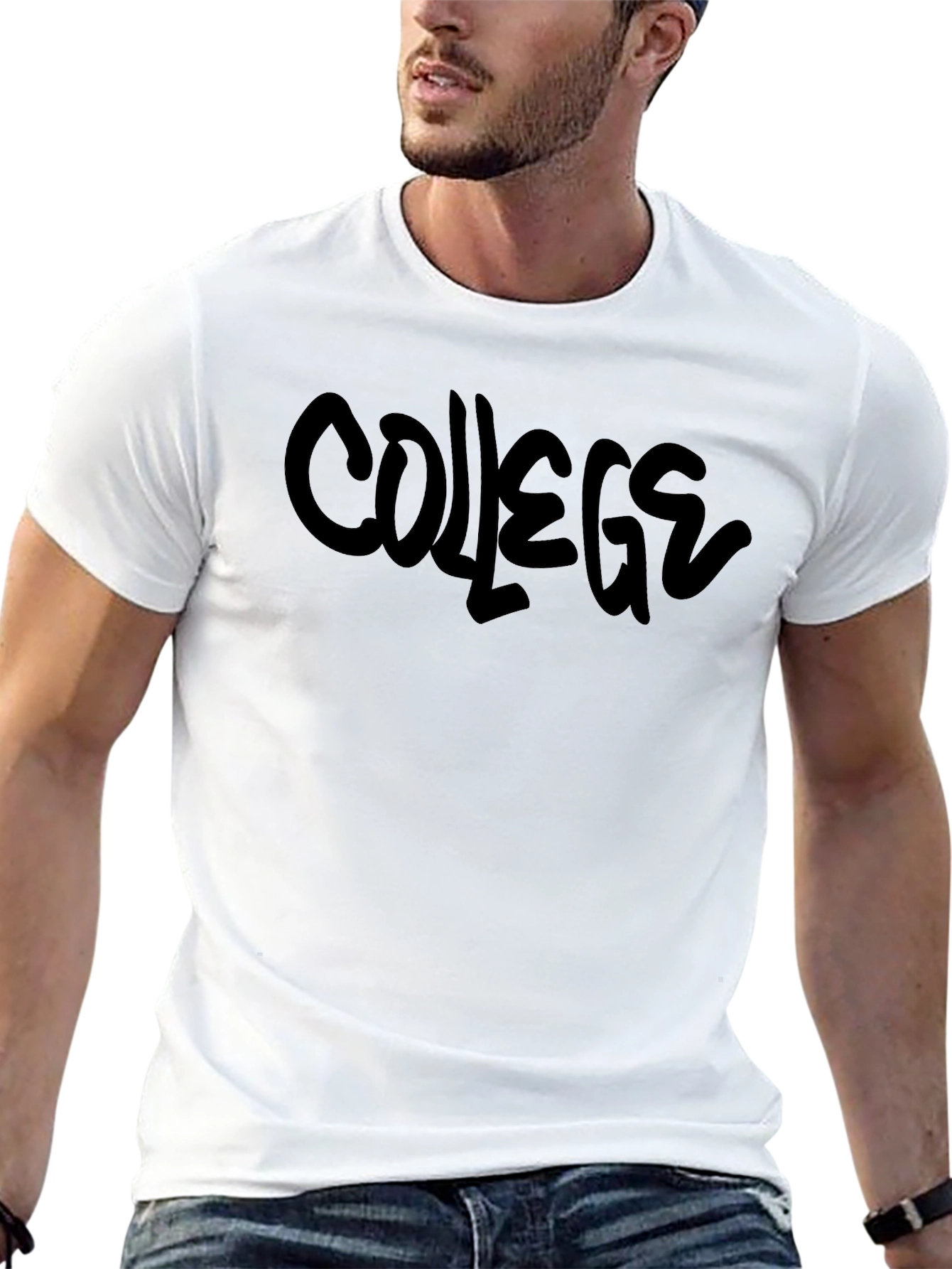 College Graphic Tee - Urban Style Soft Cotton T-Shirt