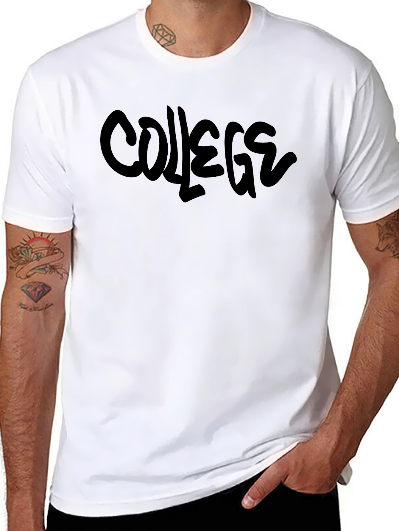 College Graphic Tee - Urban Style Soft Cotton T-Shirt