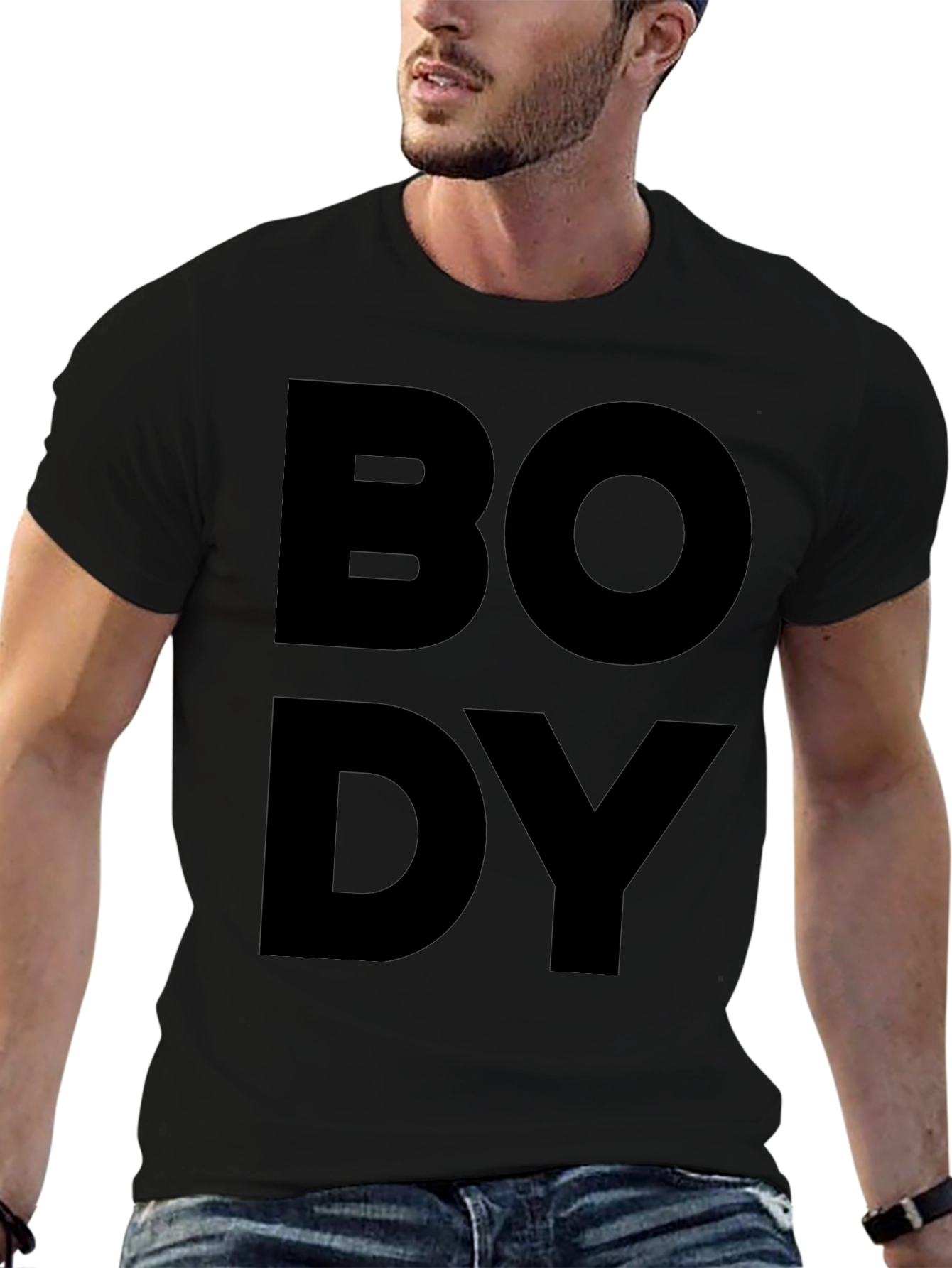 Bold Body Black T-Shirt - Statement Tee