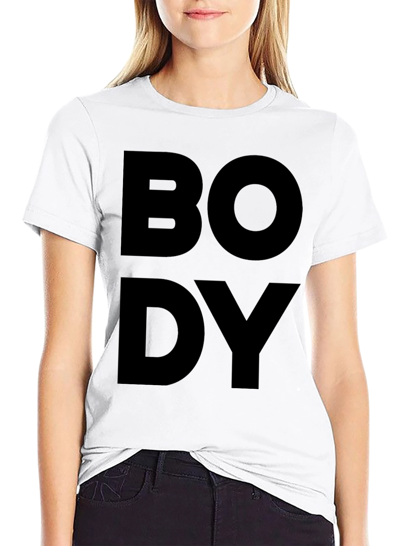 Bold Body Black T-Shirt - Statement Tee