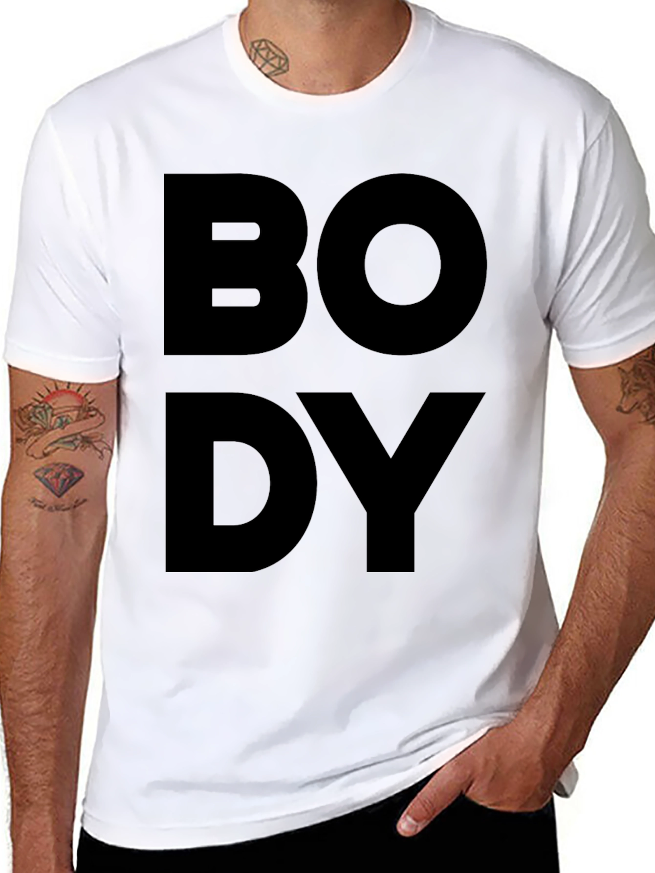 Bold Body Black T-Shirt - Statement Tee