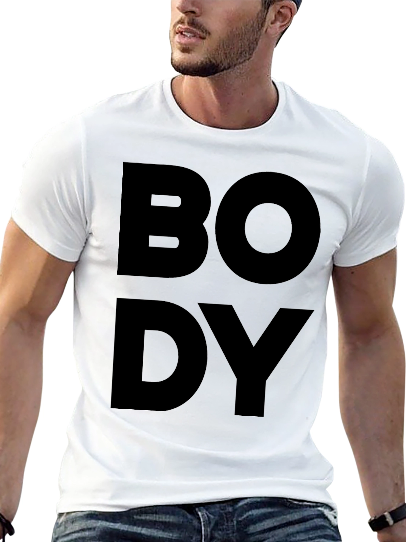Bold Body Black T-Shirt - Statement Tee