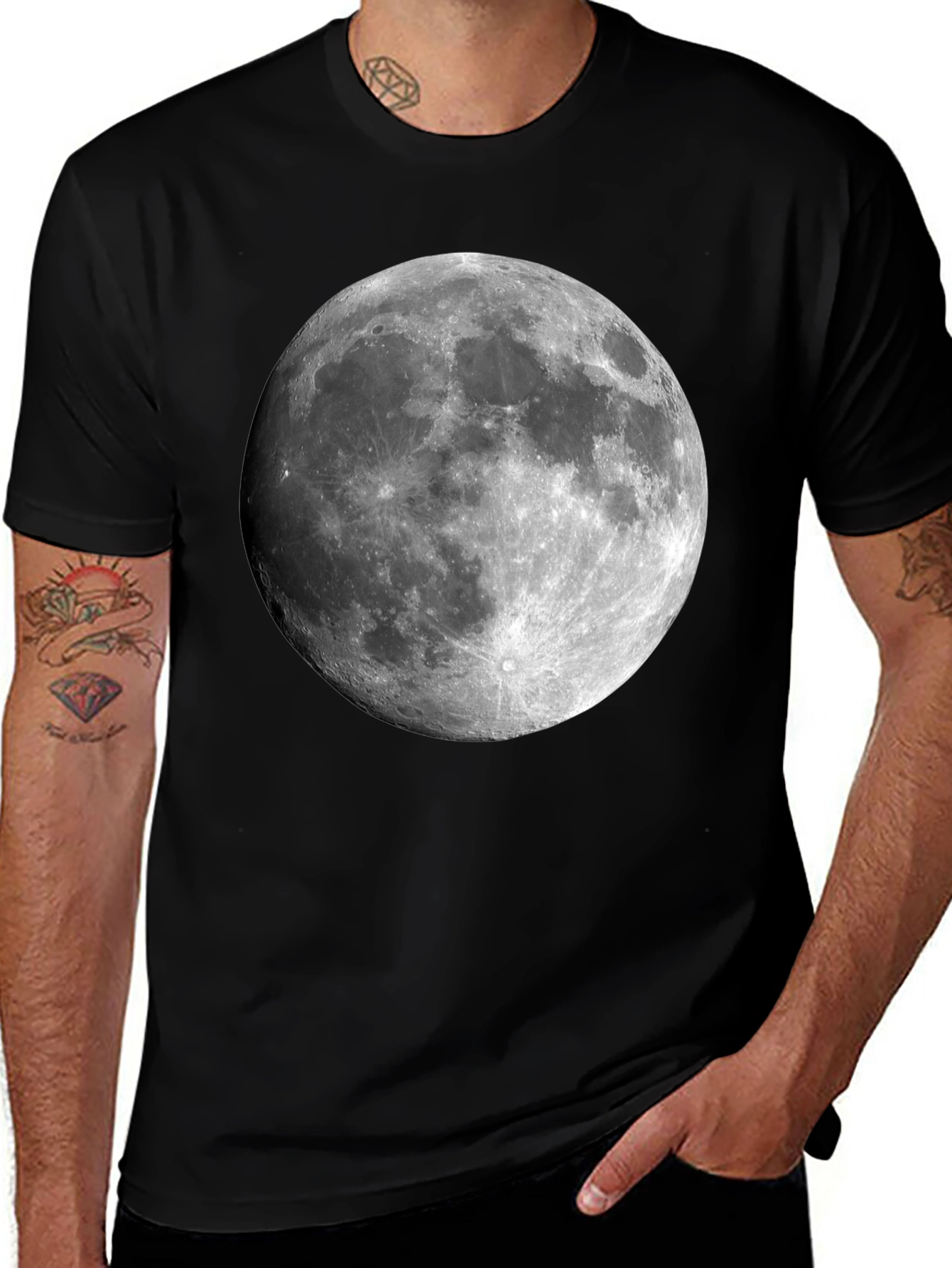 Lunar Phase Tee - Mens Black Moon T-Shirt