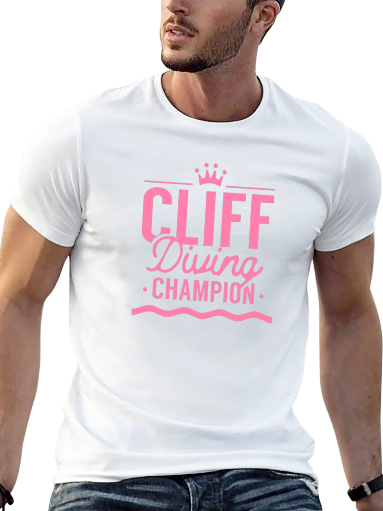 Cliff Diving Champion Graphic Tee - Black