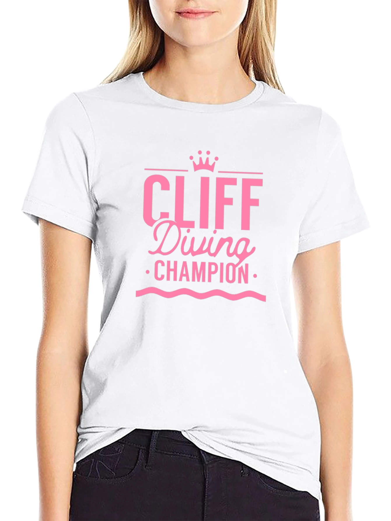 Cliff Diving Champion Graphic Tee - Black