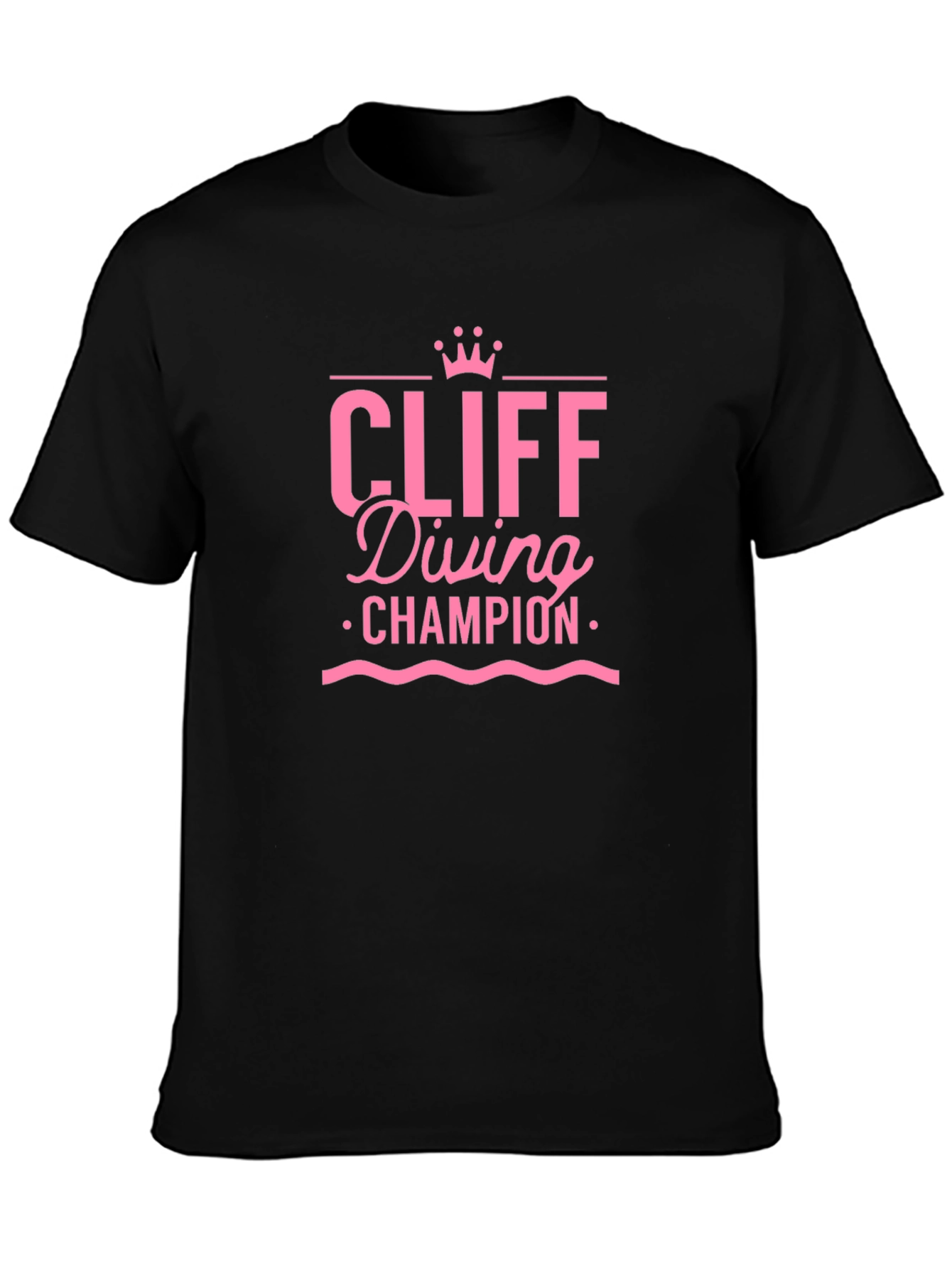 Cliff Diving Champion Graphic Tee - Black
