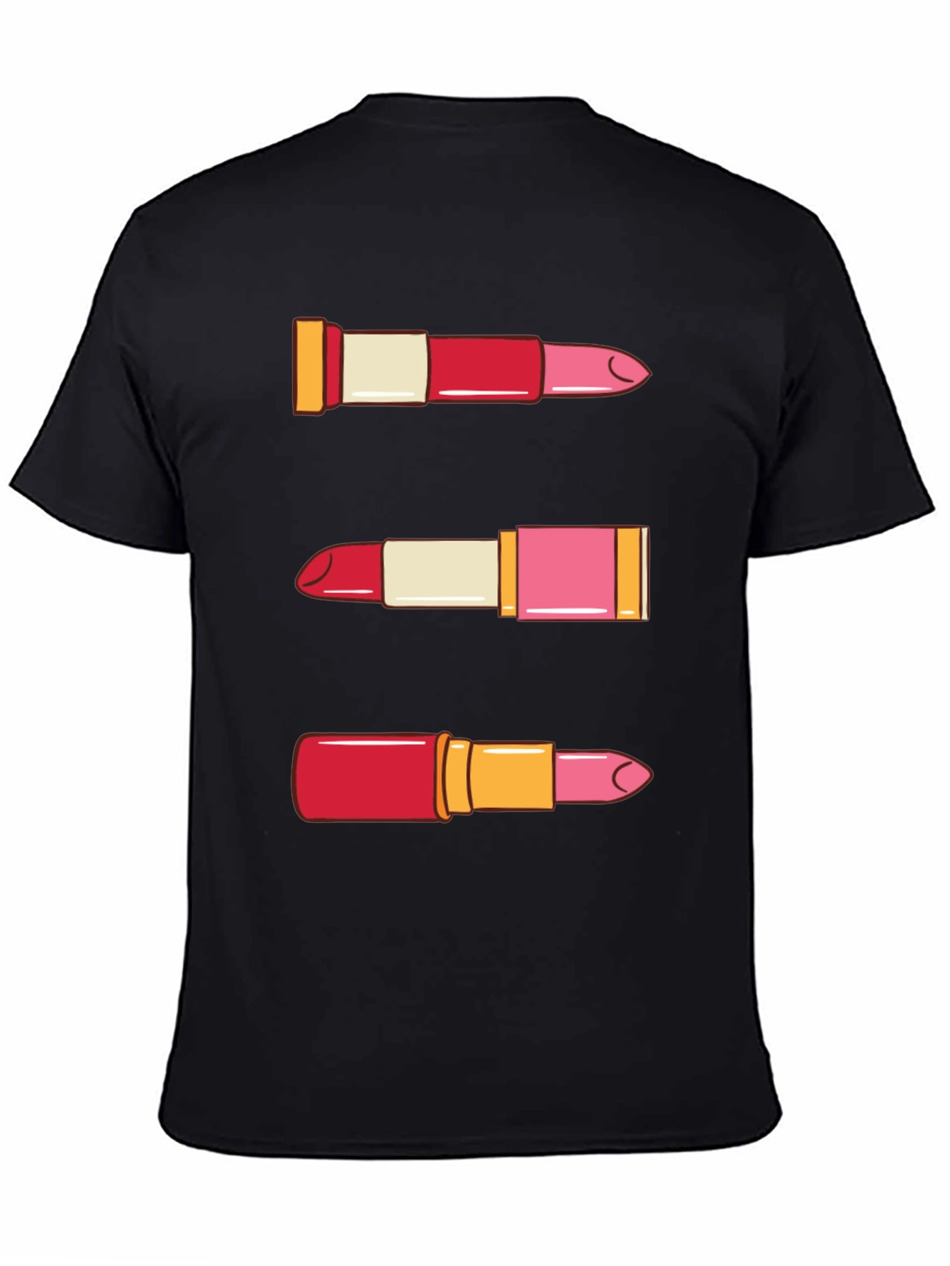 Lipstick Pattern T-Shirt - Beauty Fashion Tee