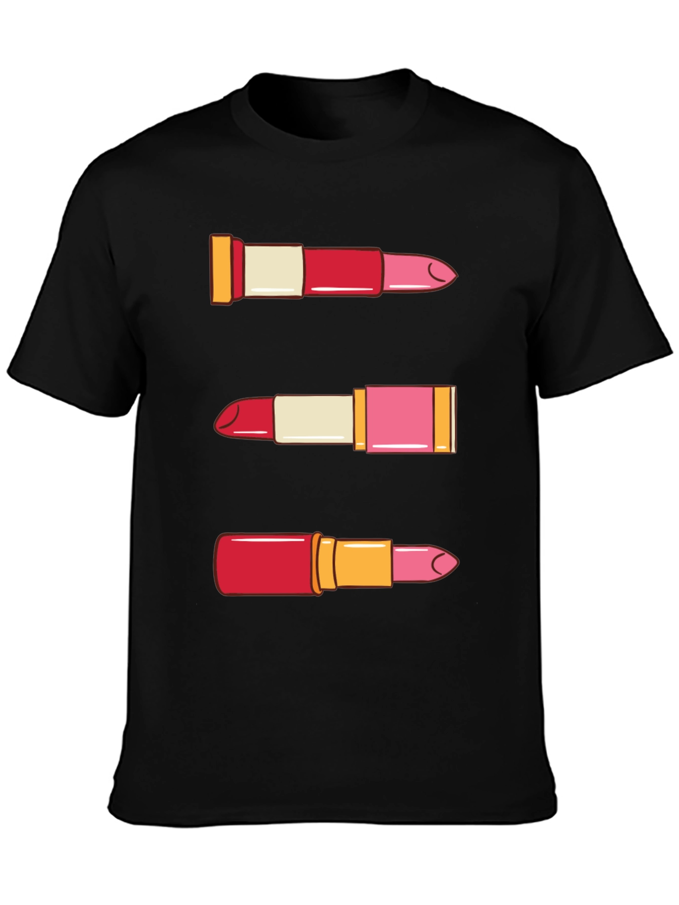 Lipstick Pattern T-Shirt - Beauty Fashion Tee