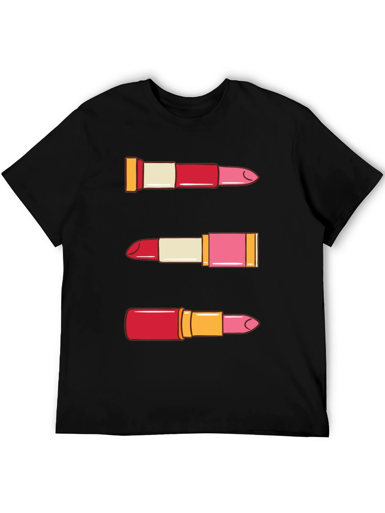 Lipstick Pattern T-Shirt - Beauty Fashion Tee