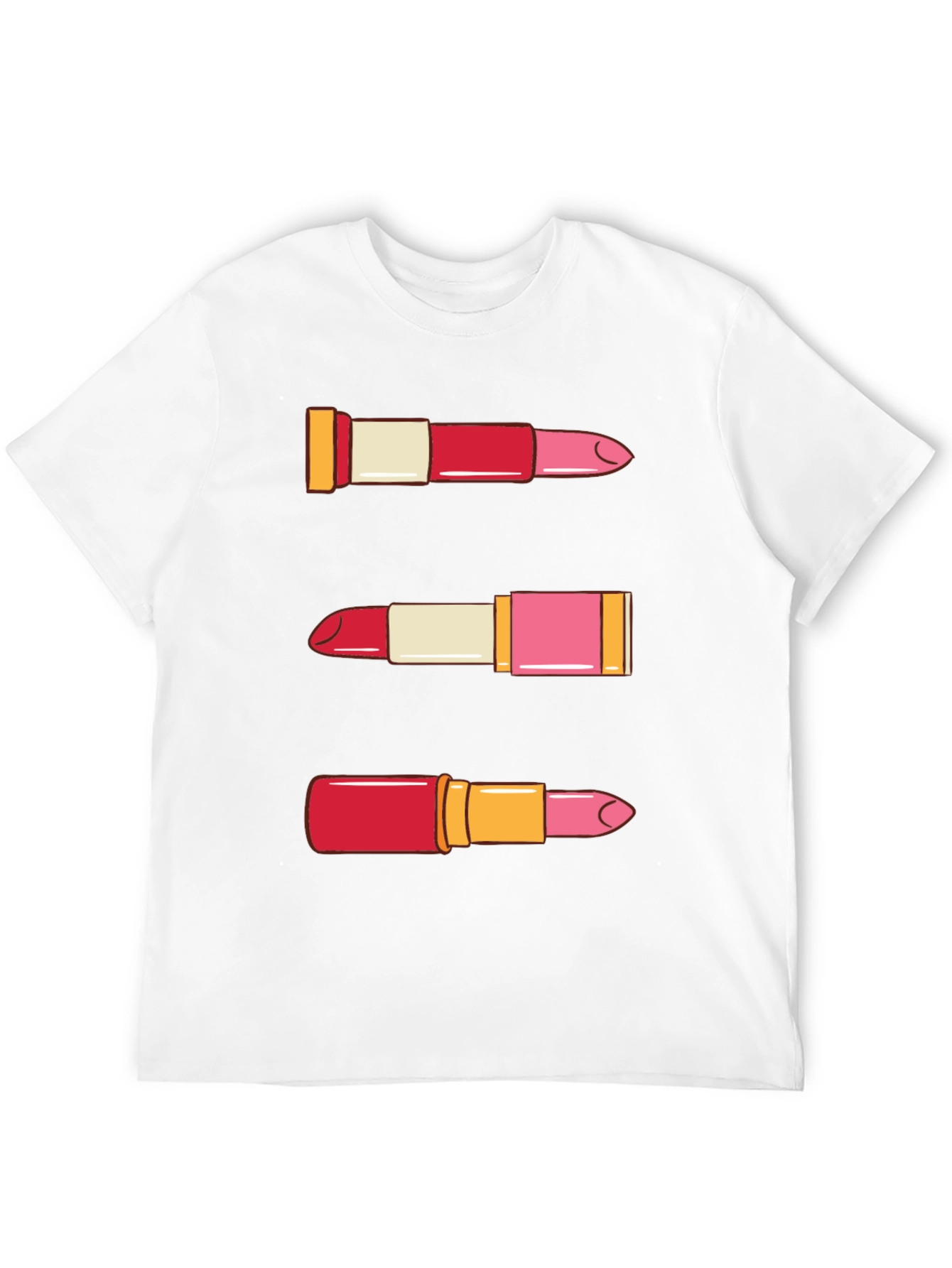 Lipstick Pattern T-Shirt - Beauty Fashion Tee