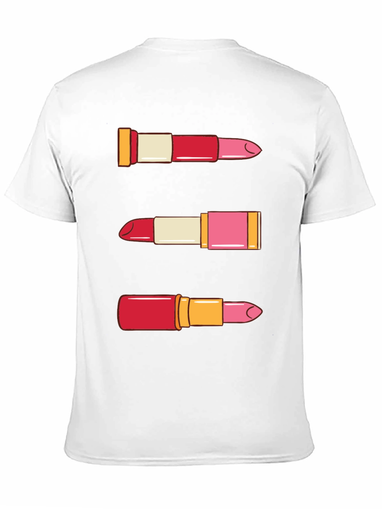 Lipstick Pattern T-Shirt - Beauty Fashion Tee