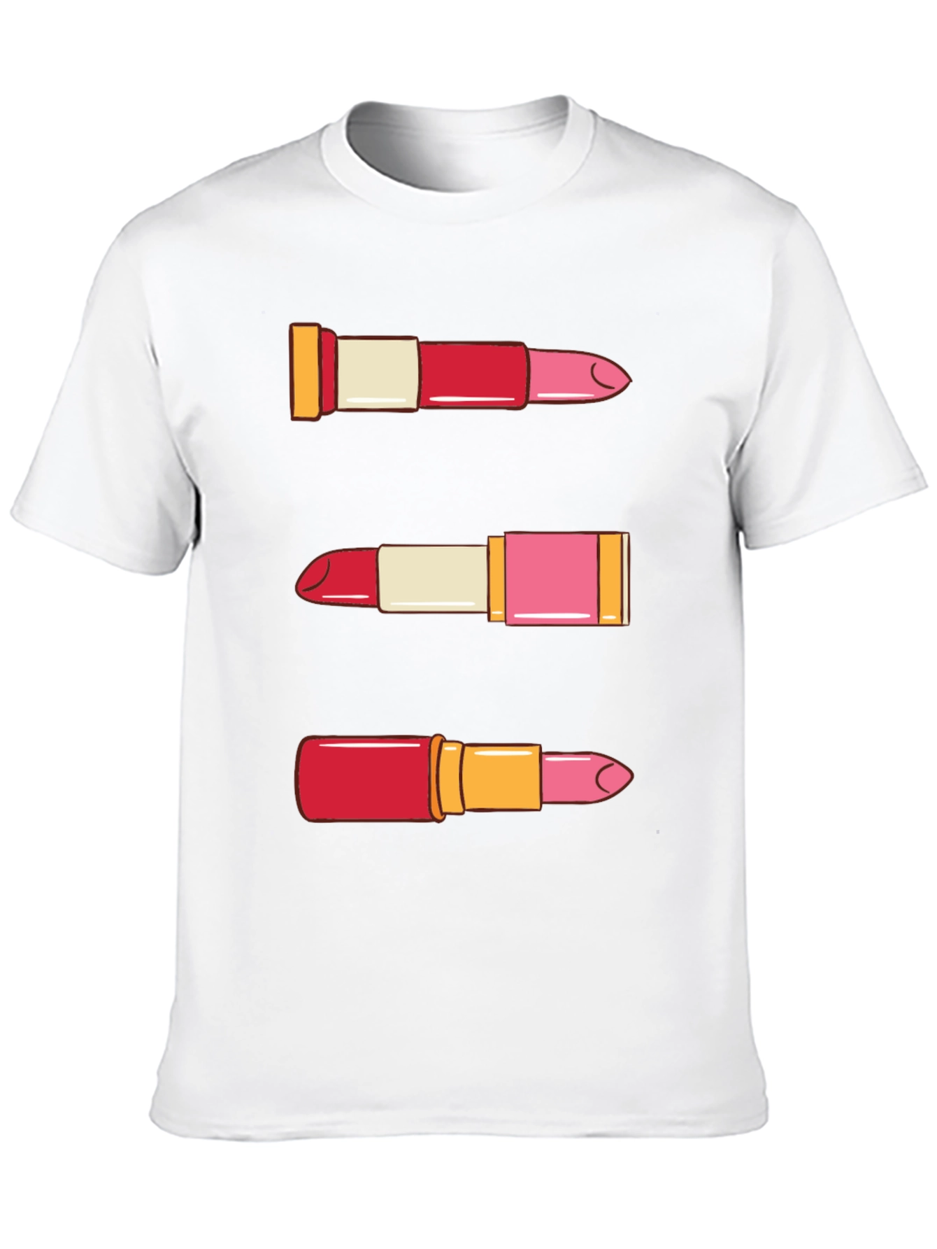 Lipstick Pattern T-Shirt - Beauty Fashion Tee
