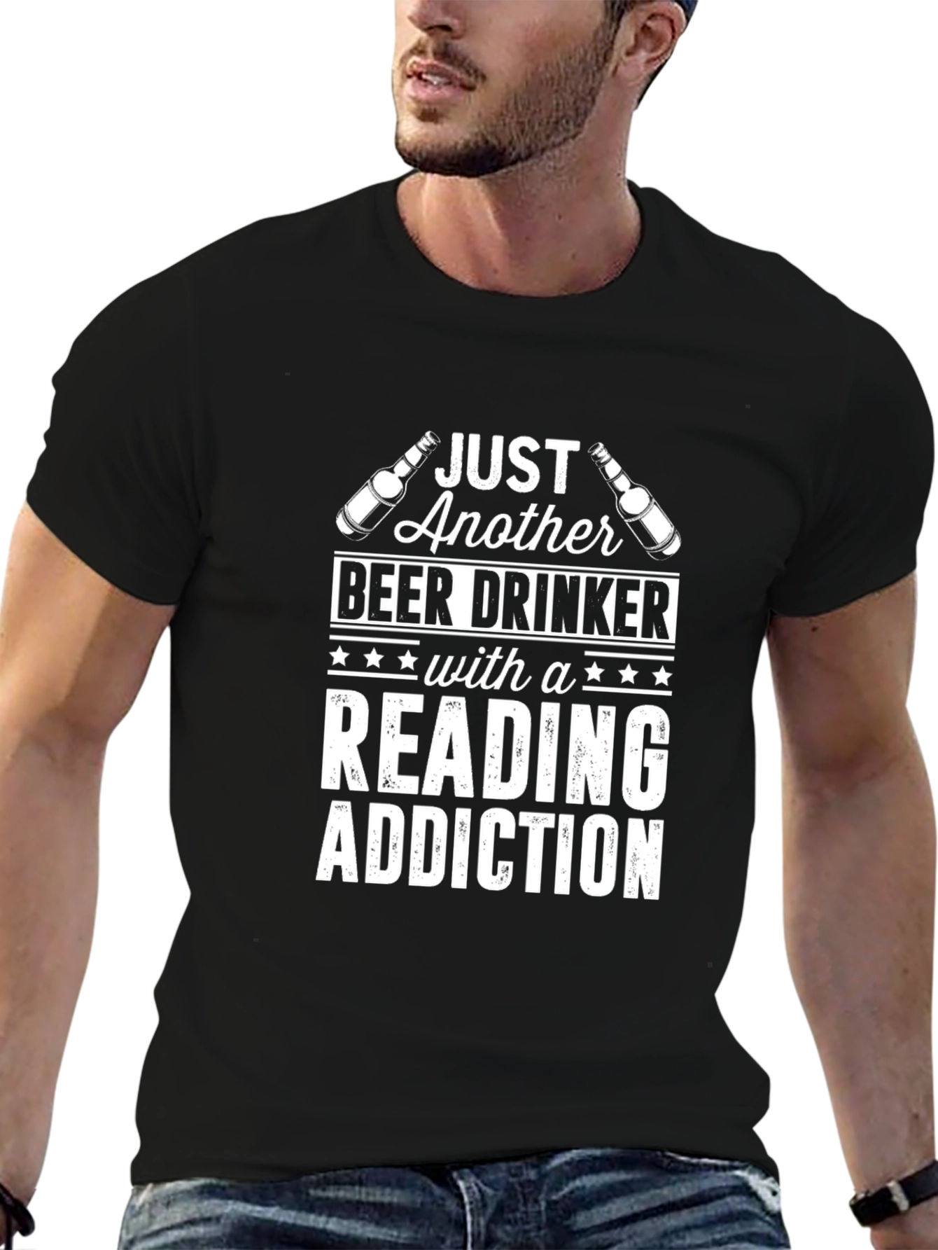 Beer Drinker Reading Addiction T-Shirt