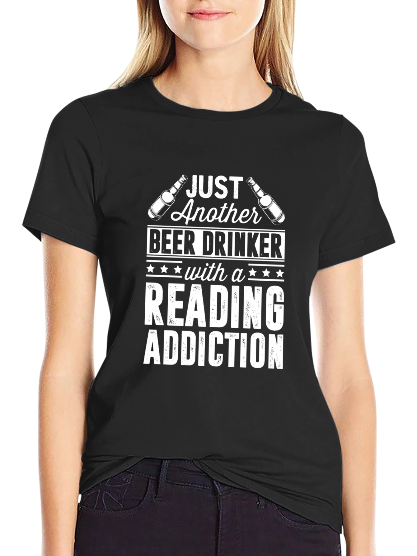 Beer Drinker Reading Addiction T-Shirt