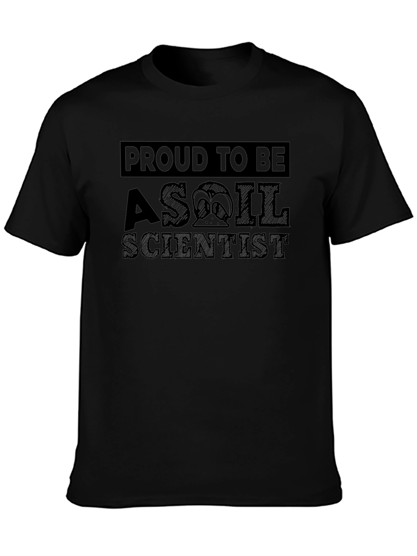 Proud Soil Scientist Black Graphic Tee