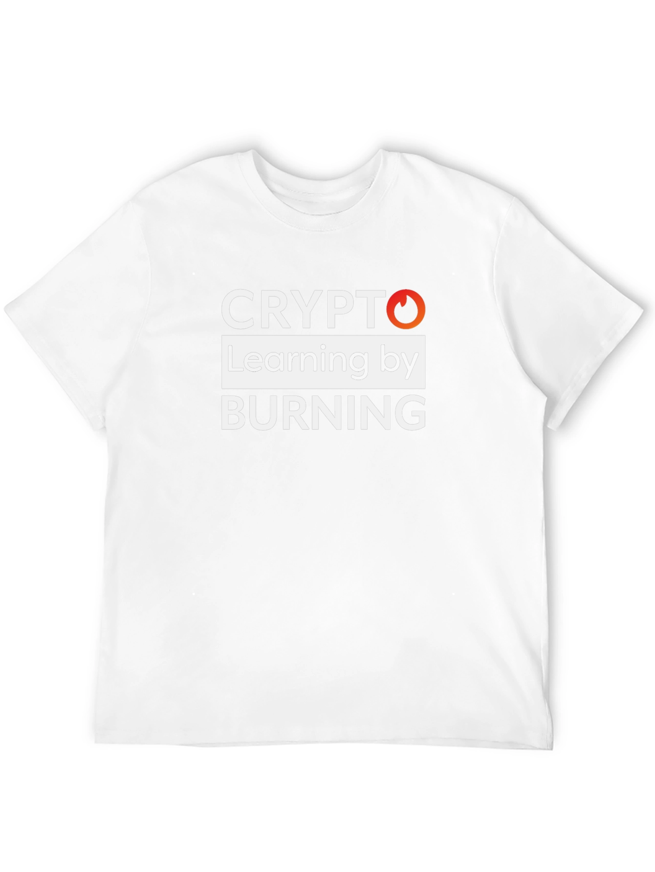 Crypto Learning by Burning Black Graphic T-Shirt