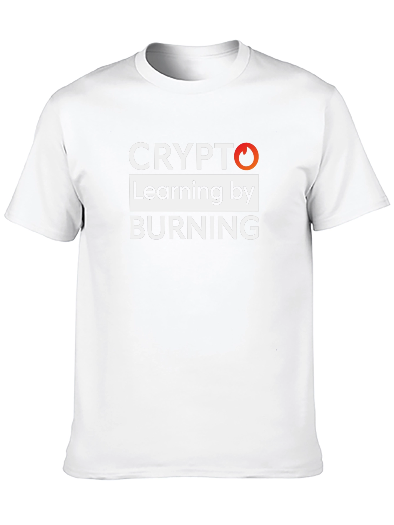 Crypto Learning by Burning Black Graphic T-Shirt