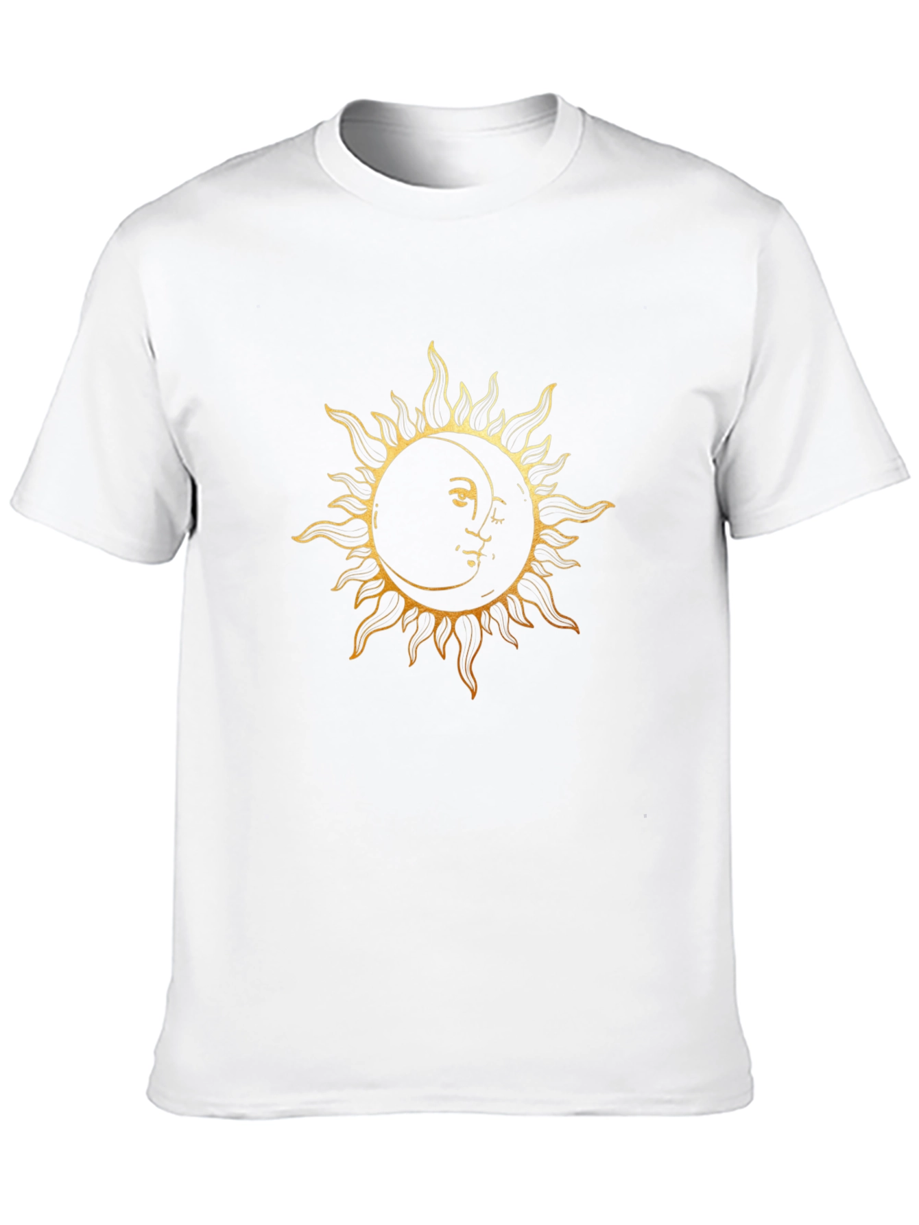 Sun & Moon Graphic Tee - Black Cotton Blend