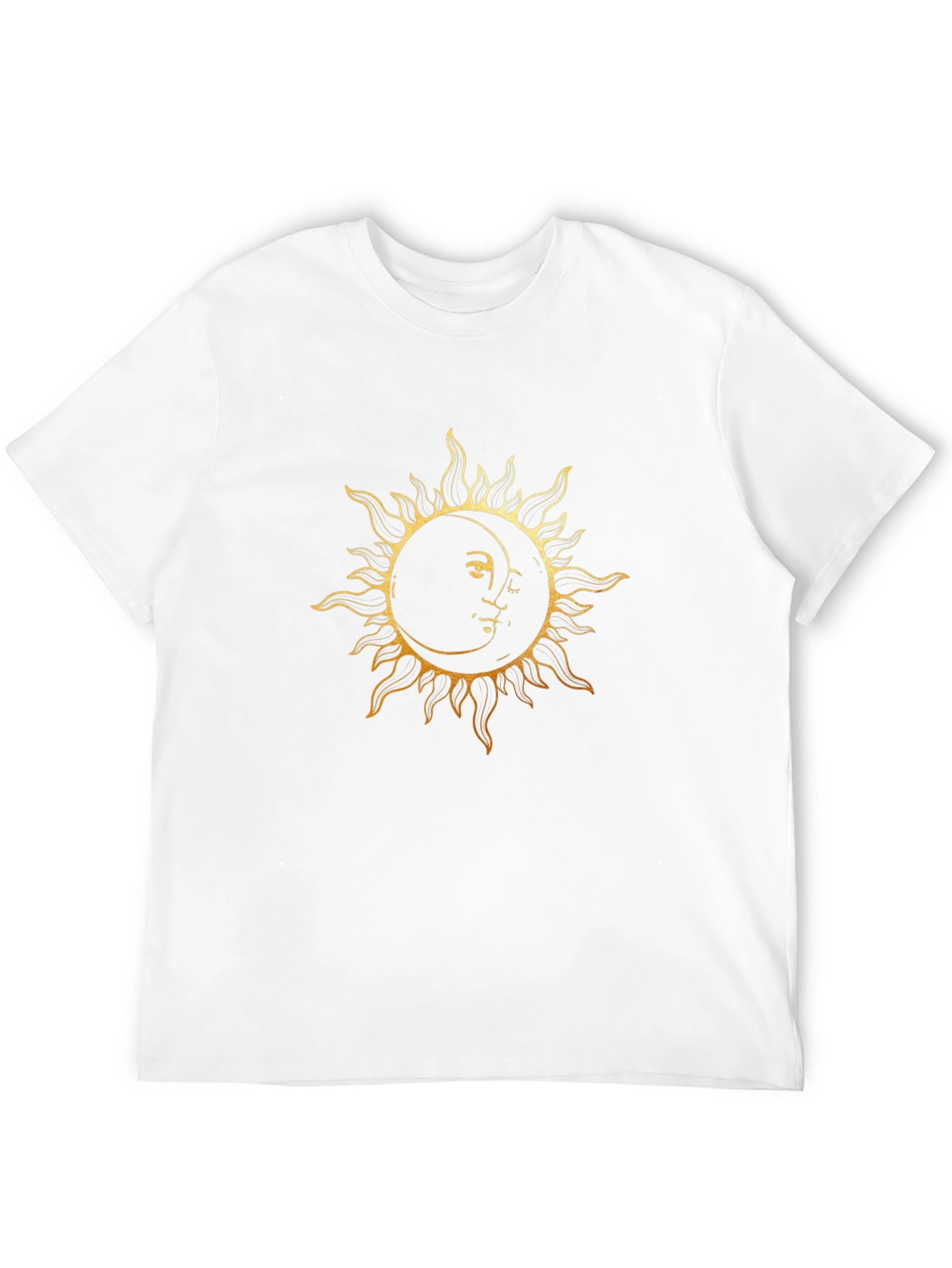 Sun & Moon Graphic Tee - Black Cotton Blend
