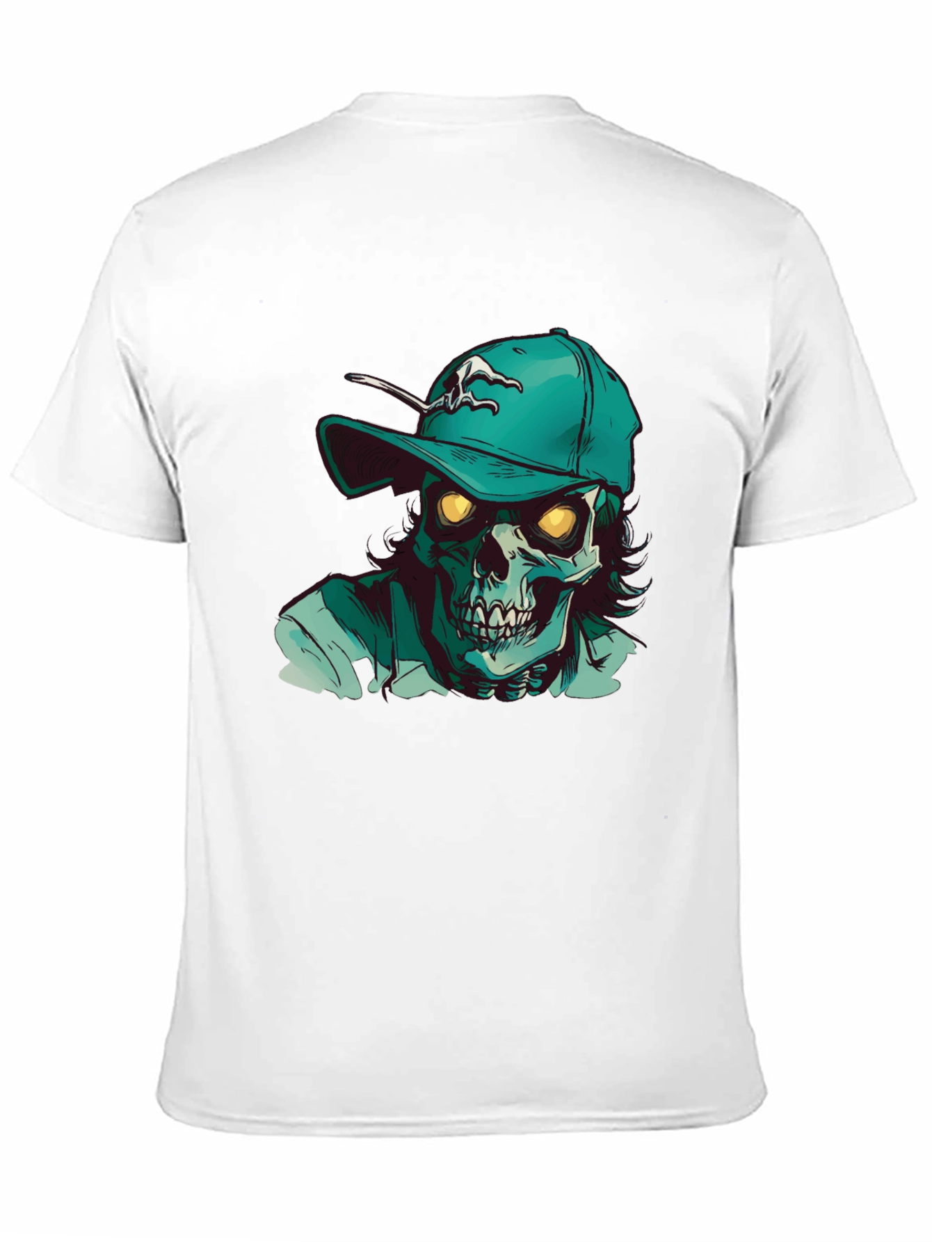 Zombie Baseball Cap Graphic T-Shirt