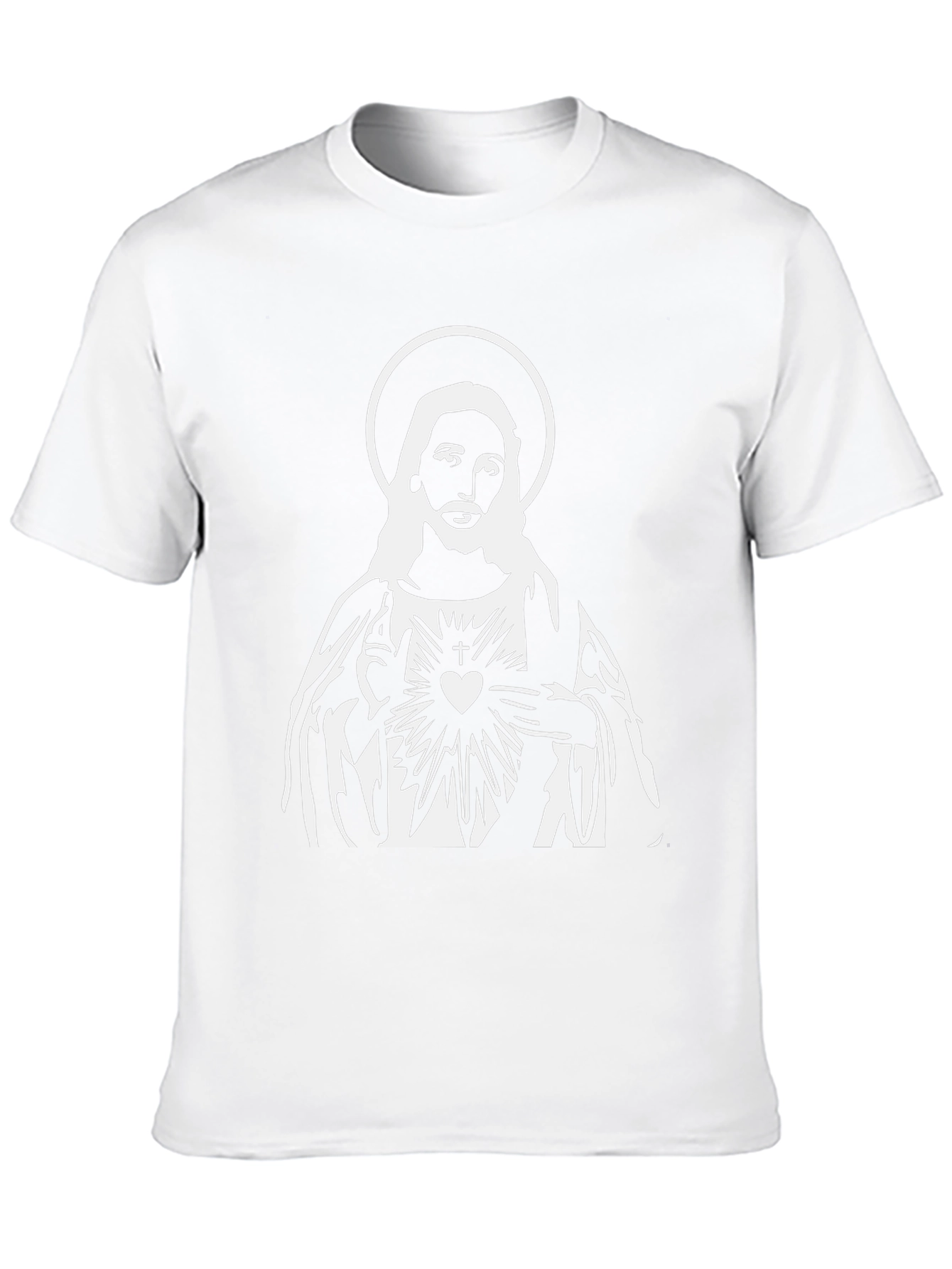 Jesus Sacred Heart Graphic Black T-Shirt