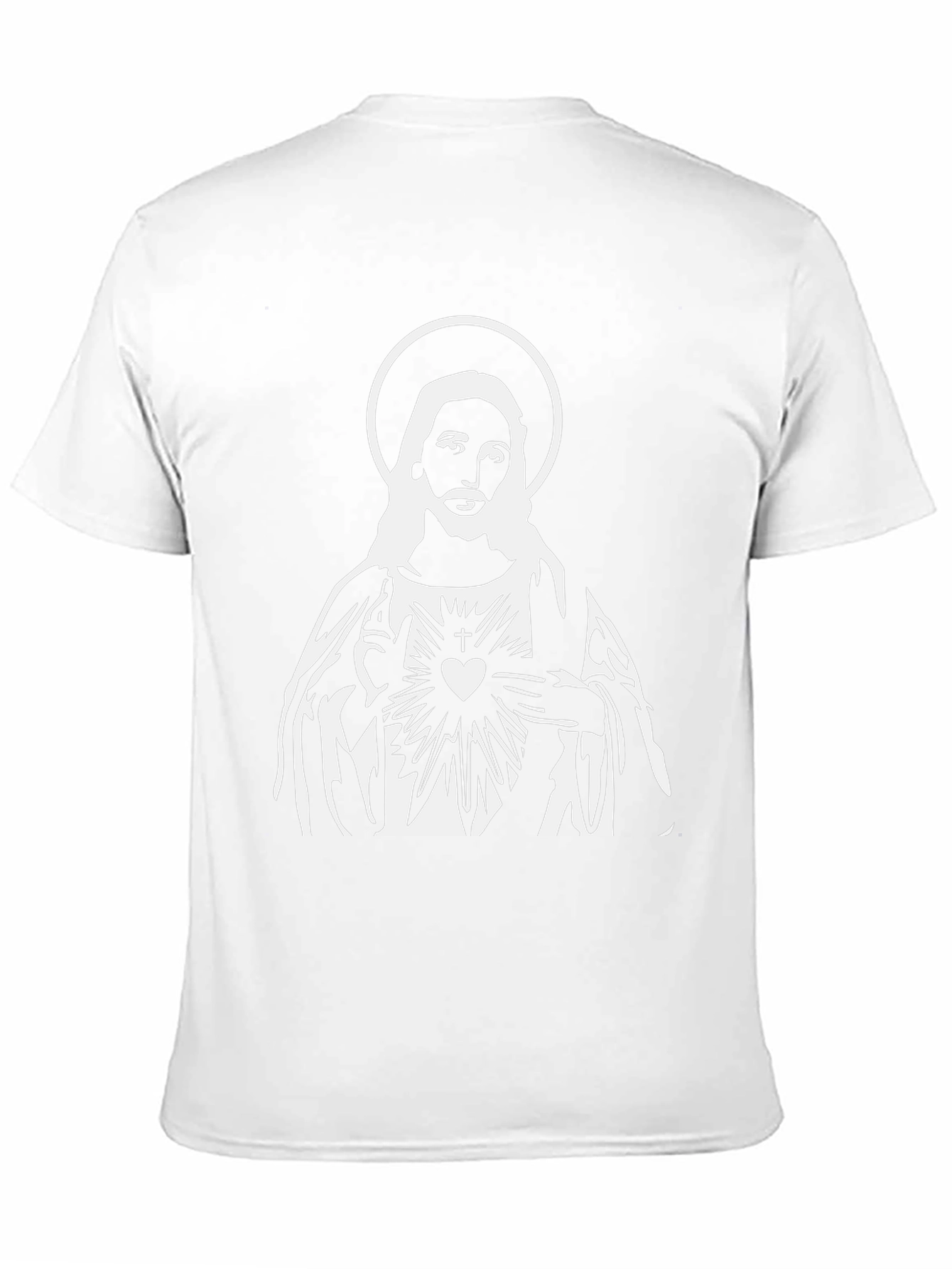 Jesus Sacred Heart Graphic Black T-Shirt