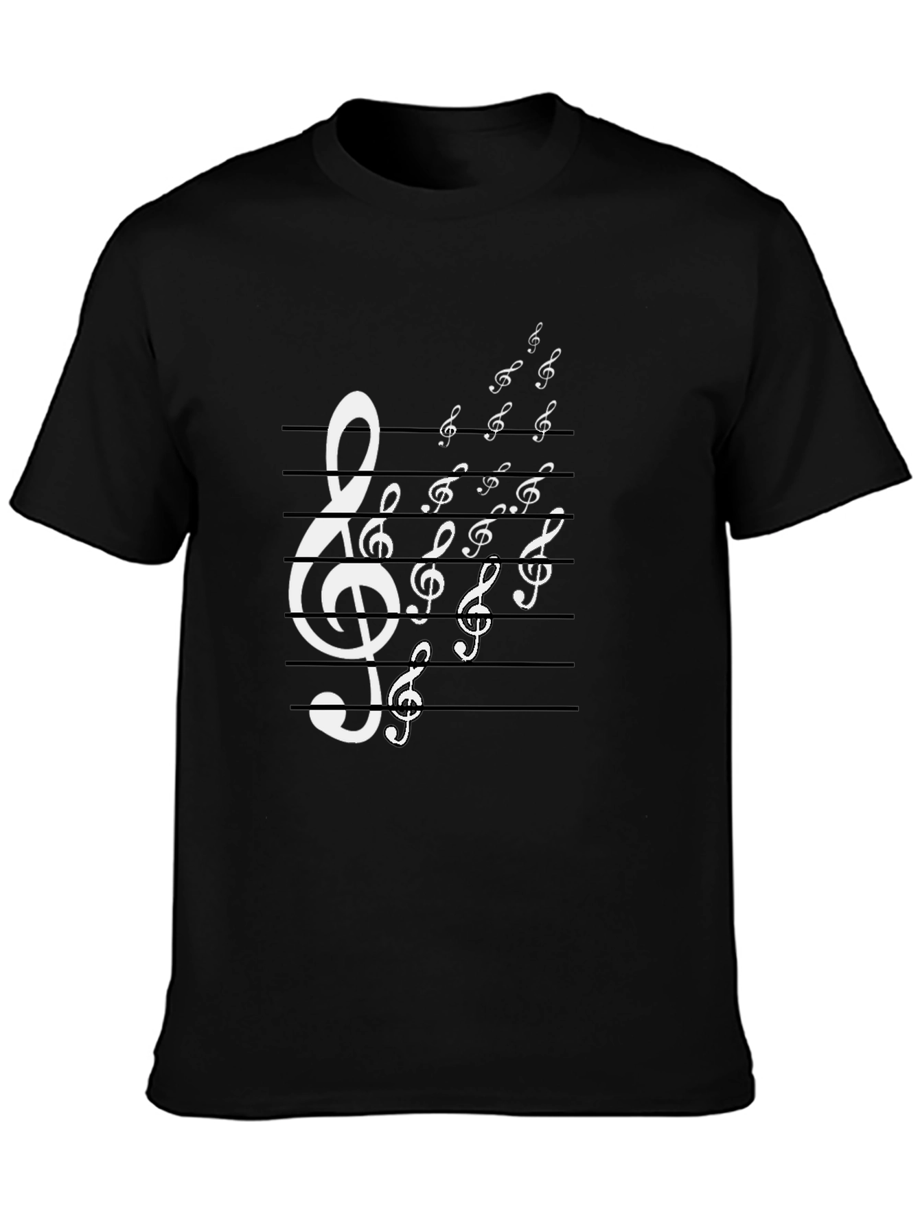 Musical Note Treble Clef Graphic T-Shirt
