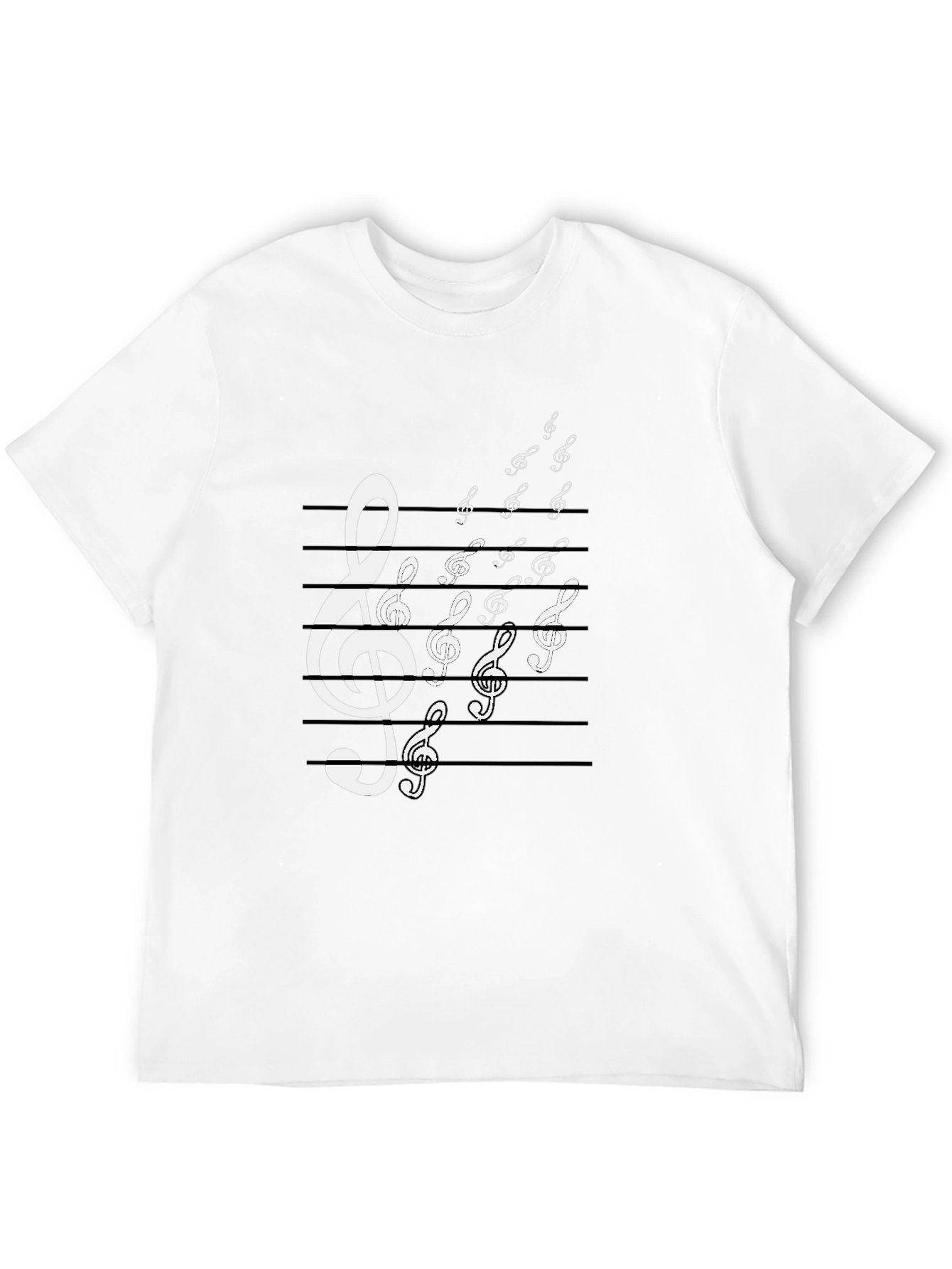 Musical Note Treble Clef Graphic T-Shirt