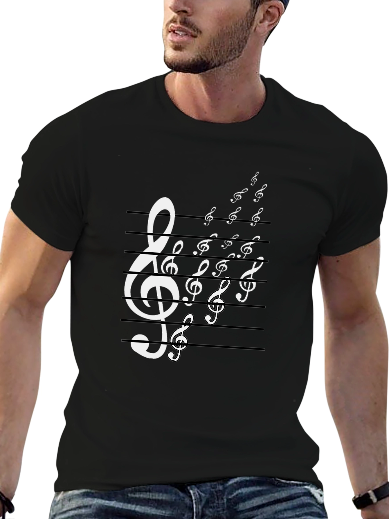 Musical Note Treble Clef Graphic T-Shirt