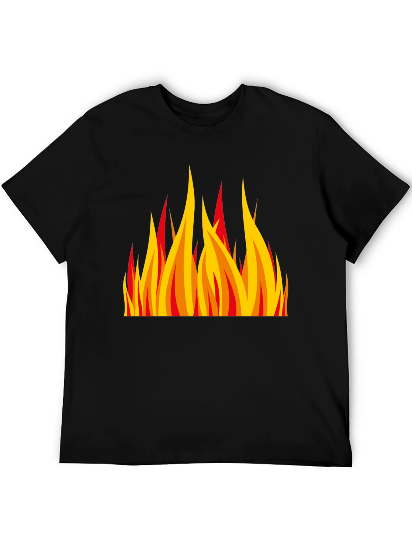 Fiery Flame Graphic Black T-Shirt