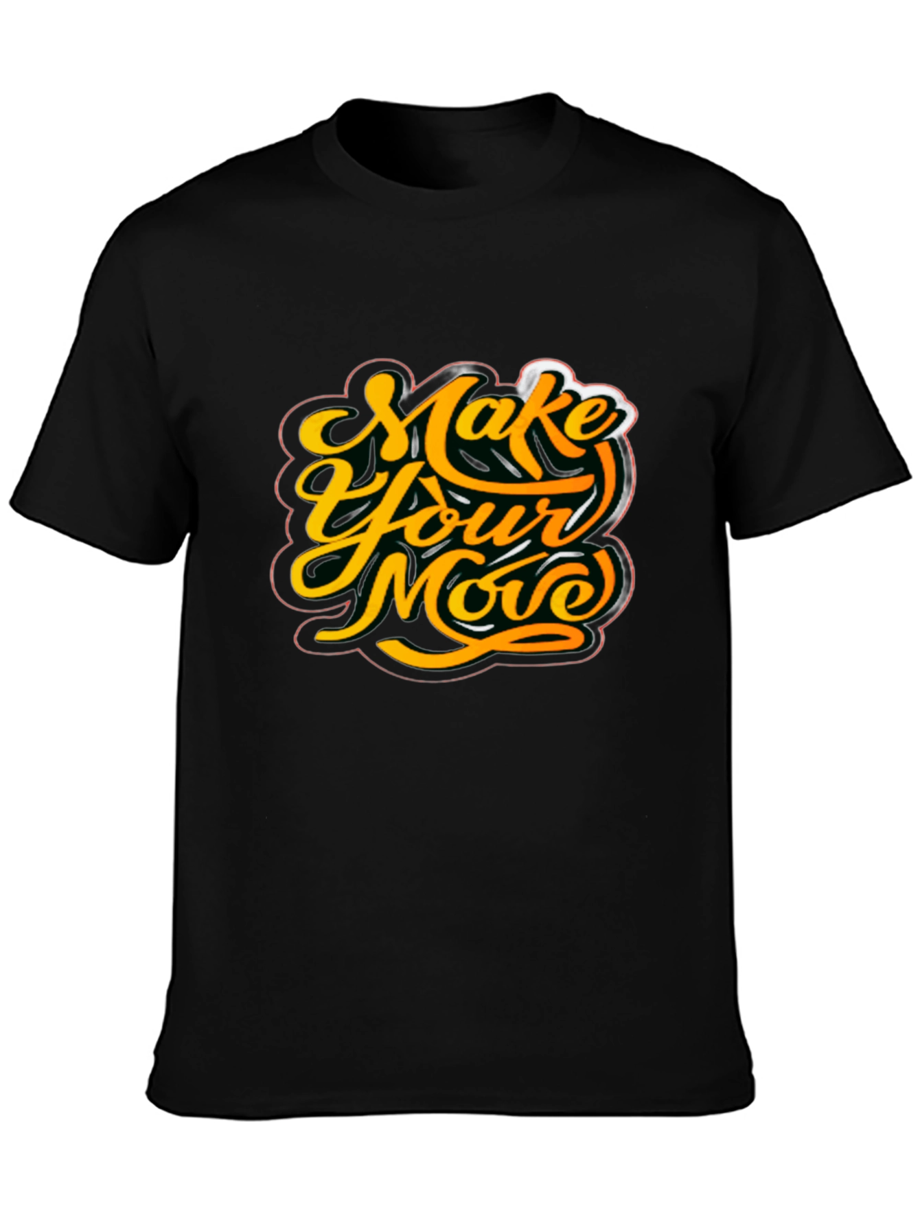 Make Your Move Graphic Tee - Stylish Black T-Shirt
