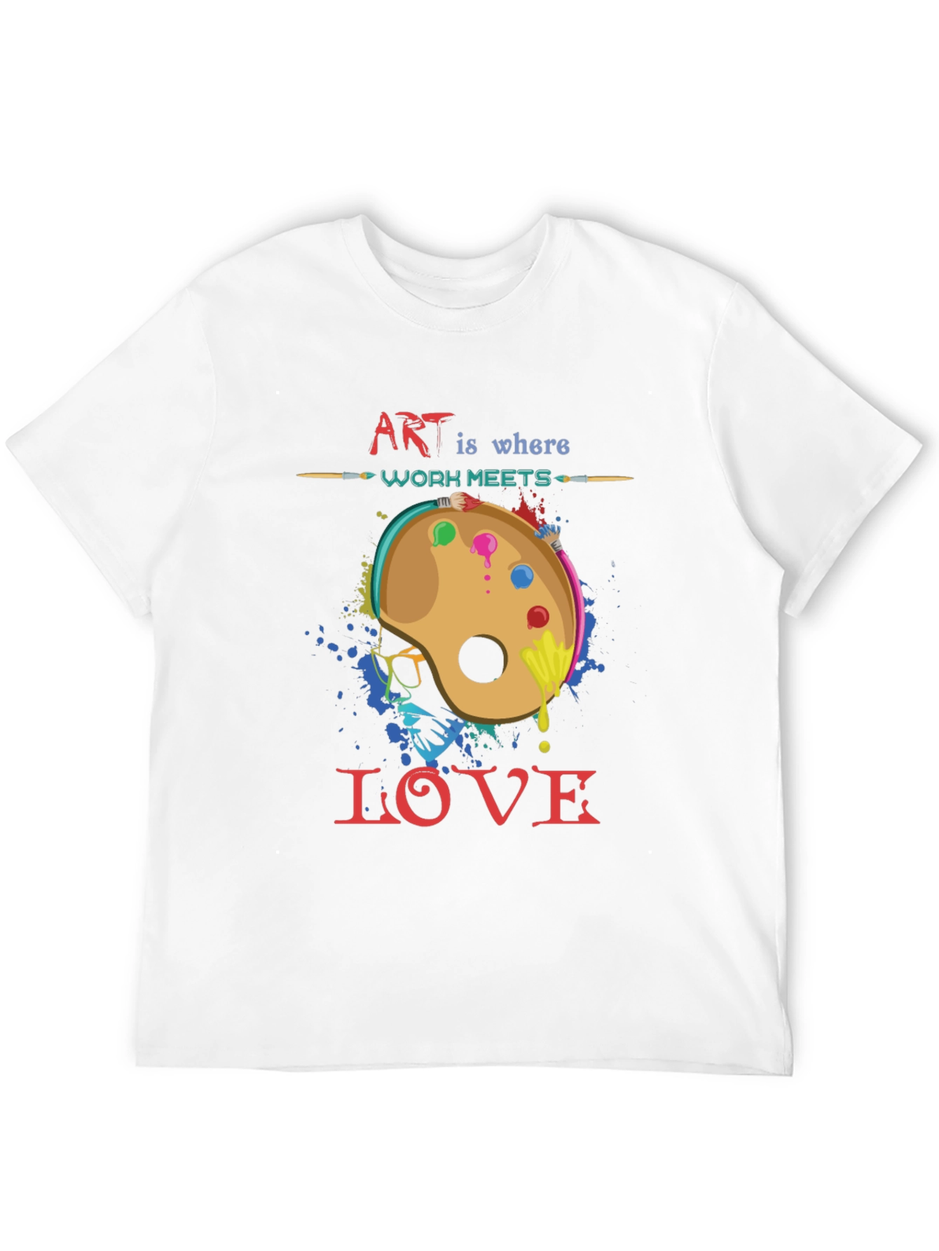 Art is Where Work Meets Love Black T-Shirt