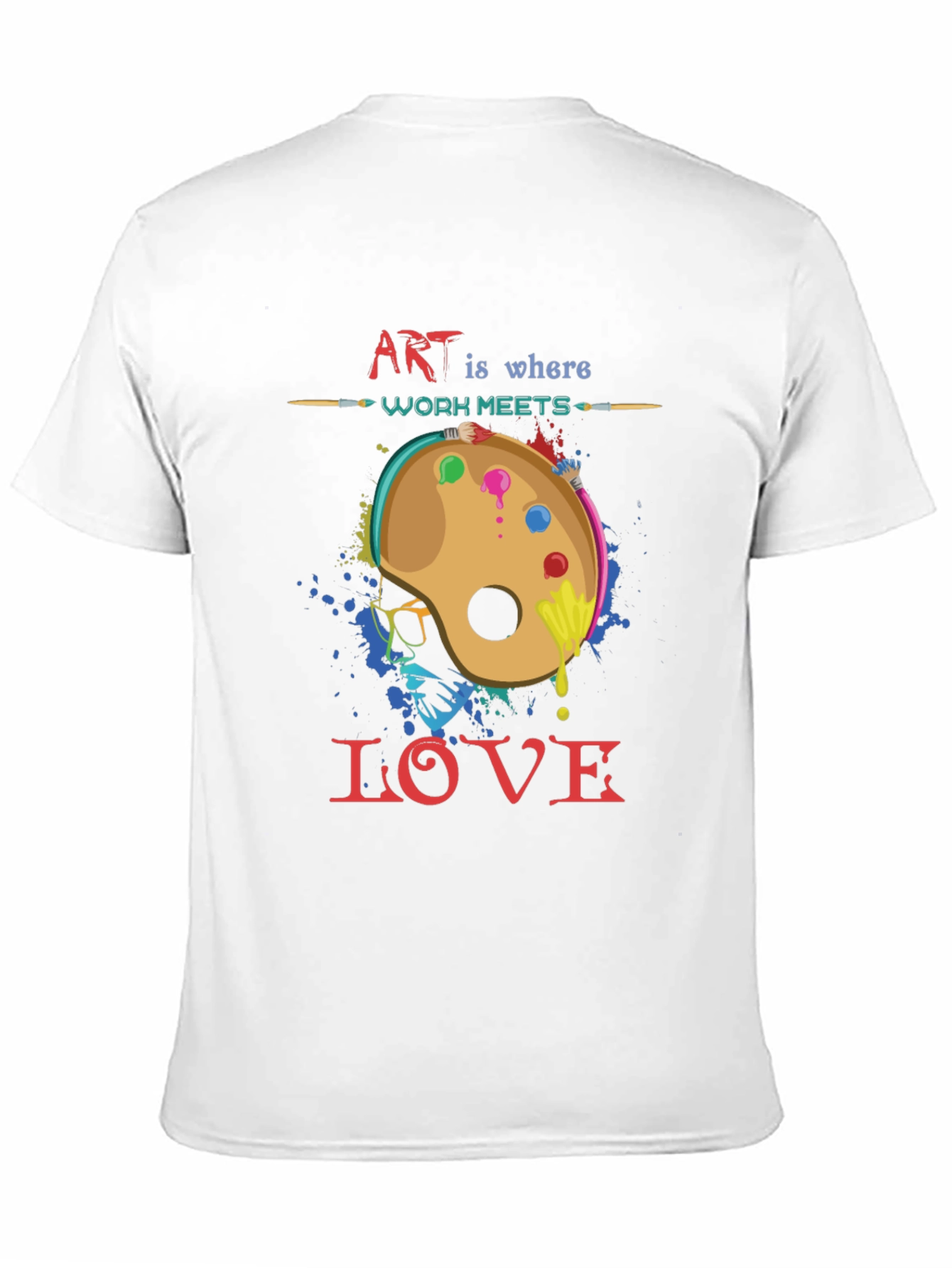 Art is Where Work Meets Love Black T-Shirt