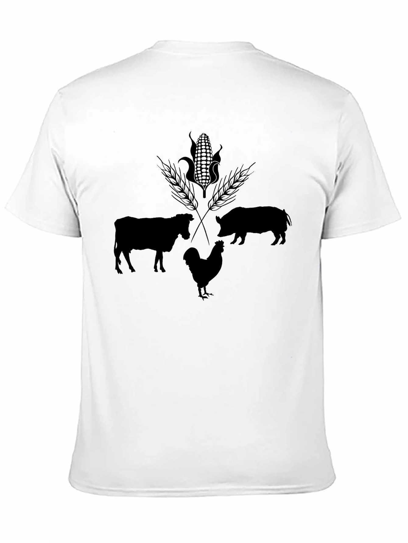 Farm Animal Graphic Black T-Shirt
