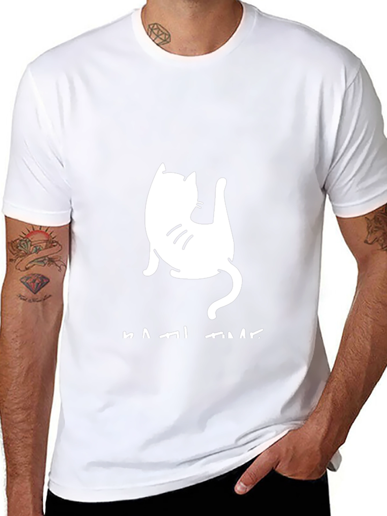 Black Cat Bath Time Graphic Tee