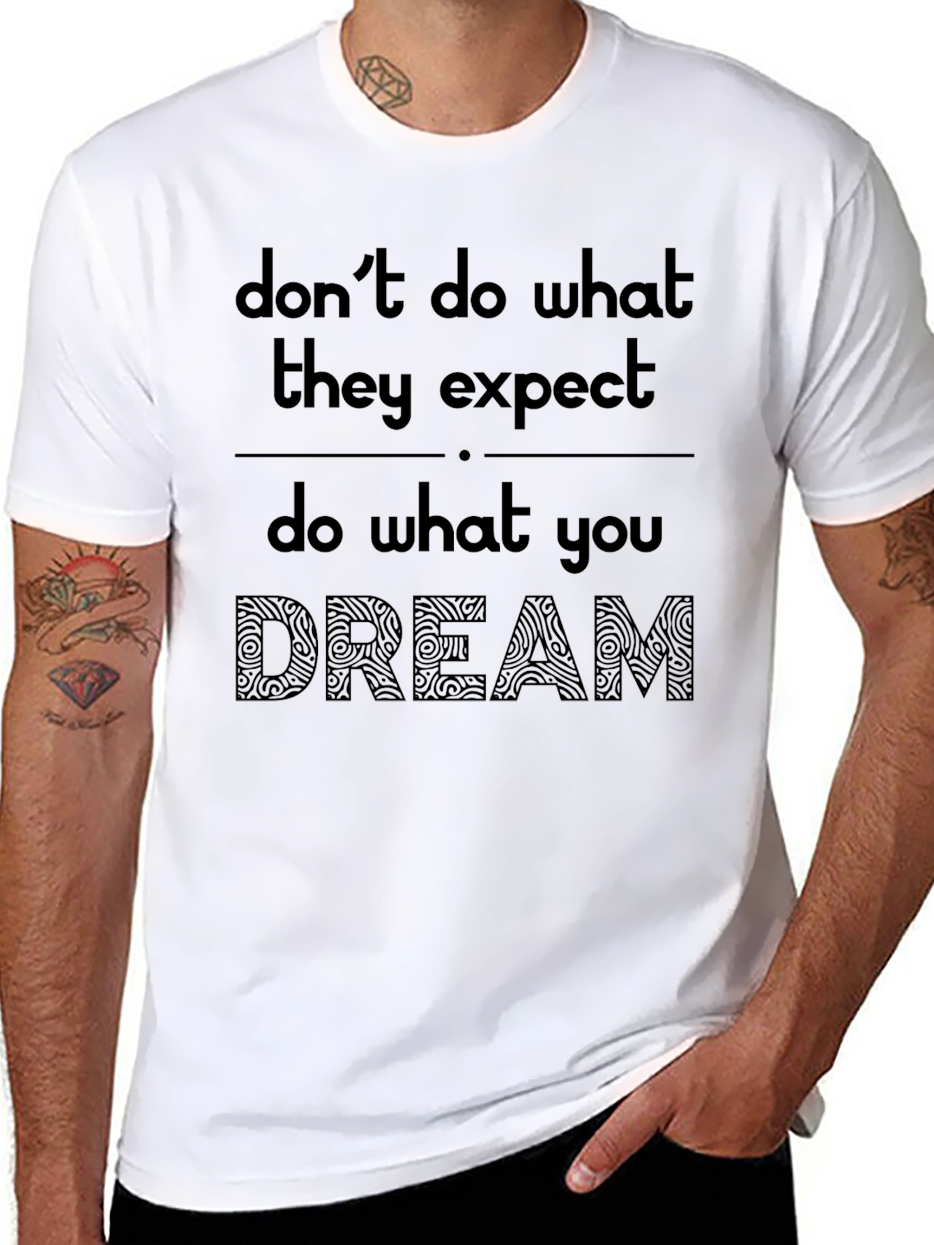 Inspirational Dream Graphic Tee - Black