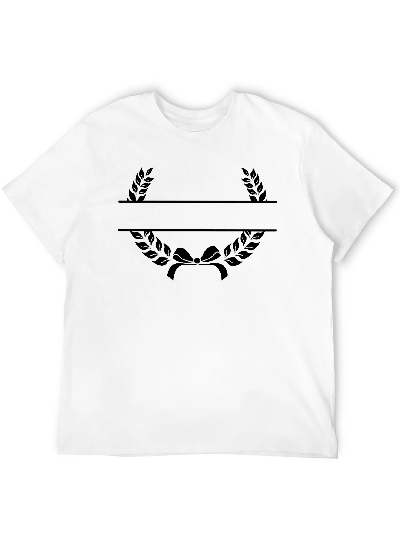 Customizable Laurel Wreath Graphic T-Shirt
