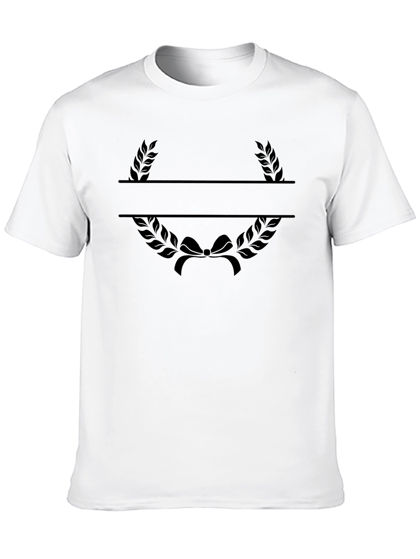 Customizable Laurel Wreath Graphic T-Shirt
