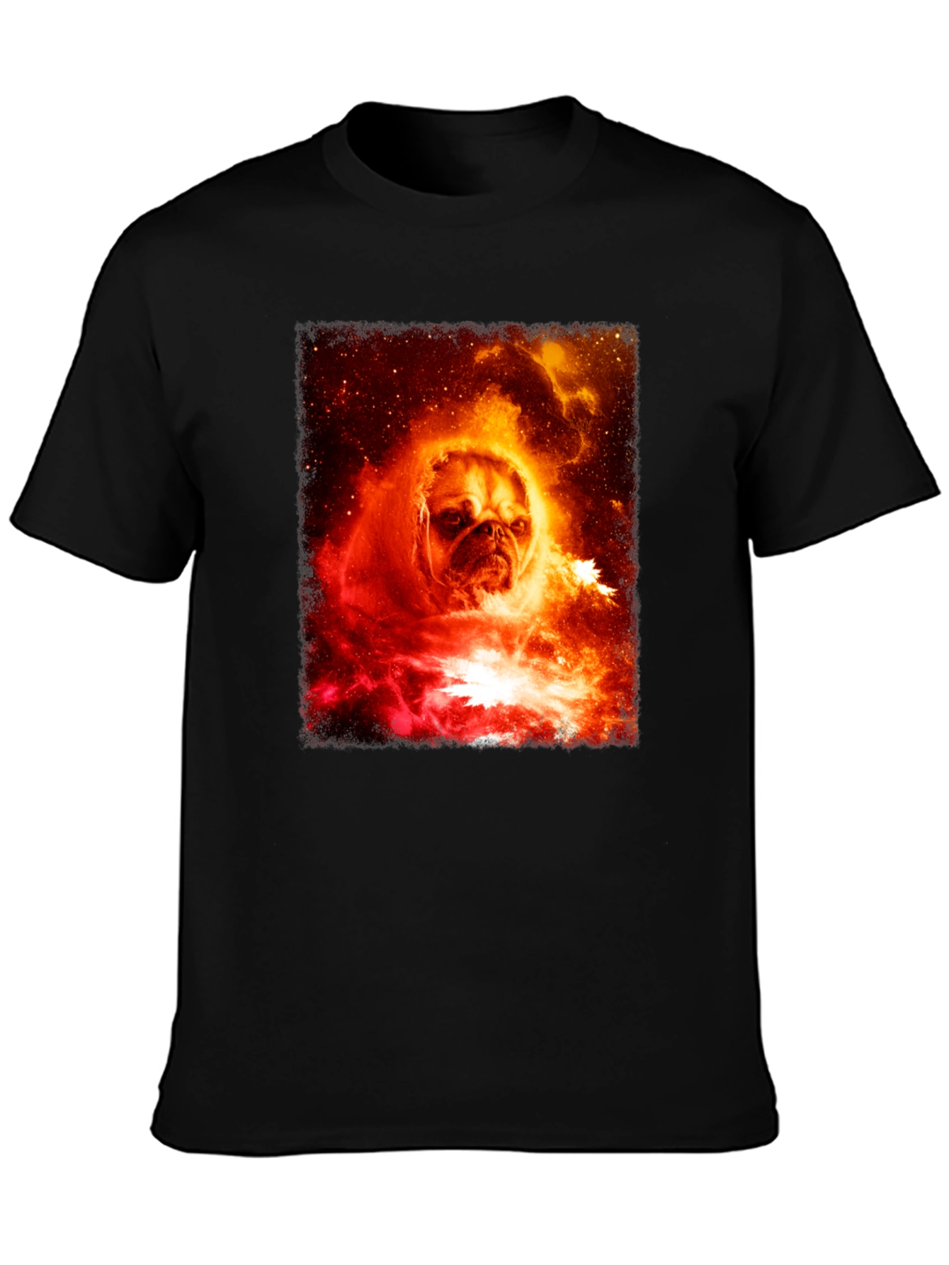 Pug Nebula Graphic Tee - Black