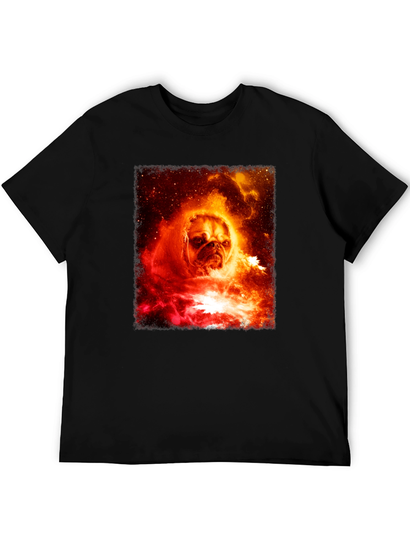 Pug Nebula Graphic Tee - Black